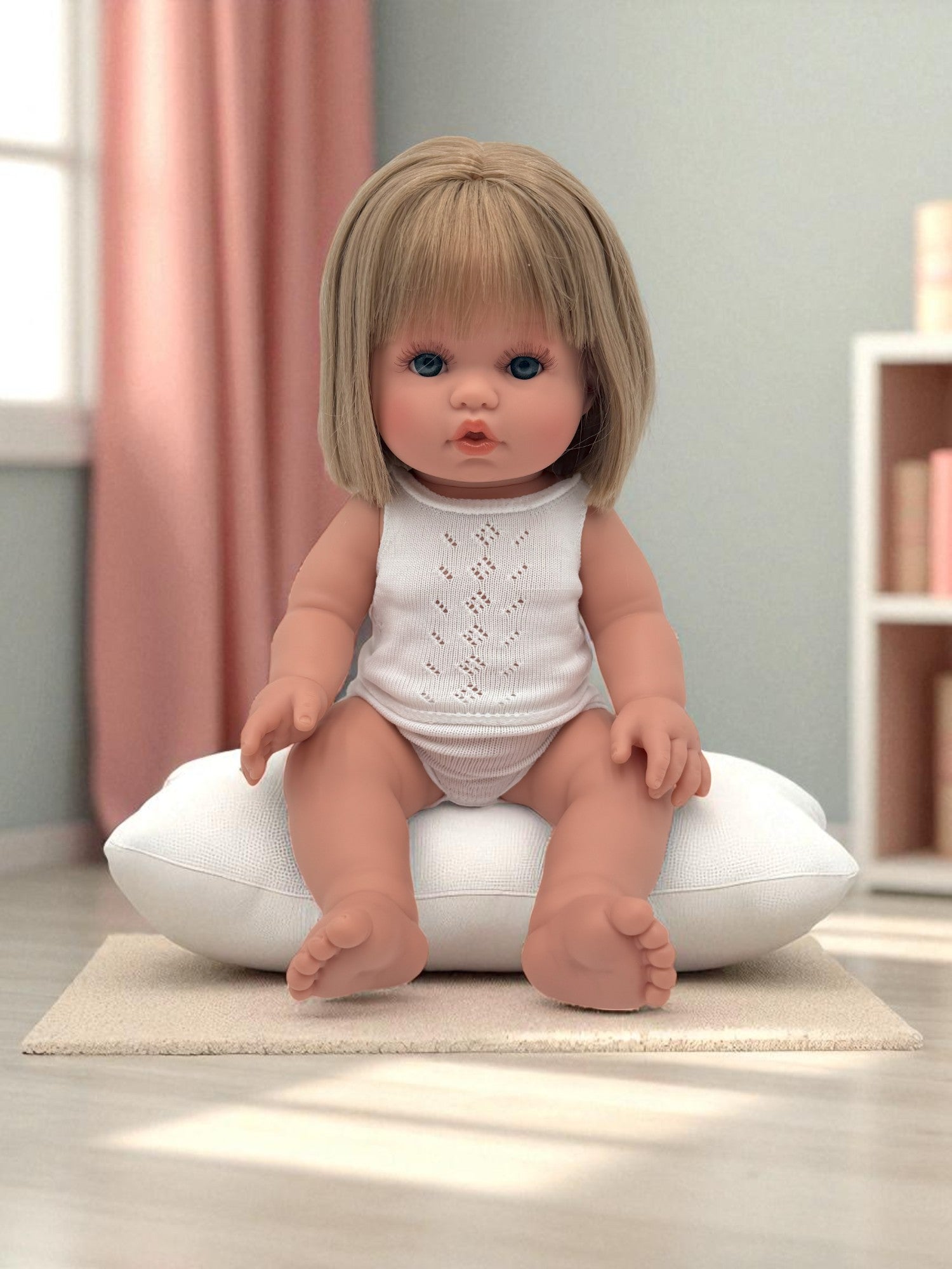 Vienna doll's lifelike expression and realistic facial features