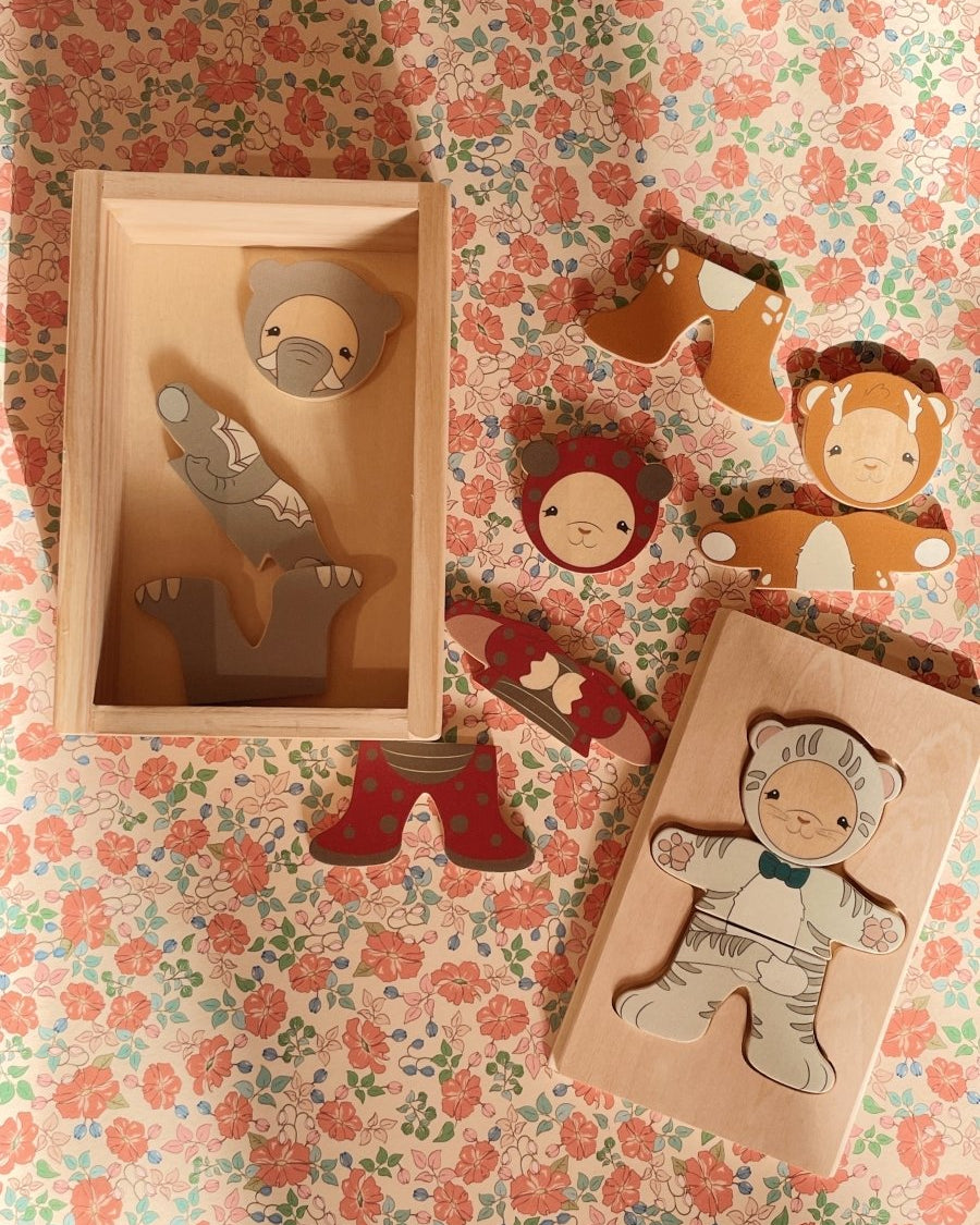 Wooden Teddy Dress-Up Puzzle