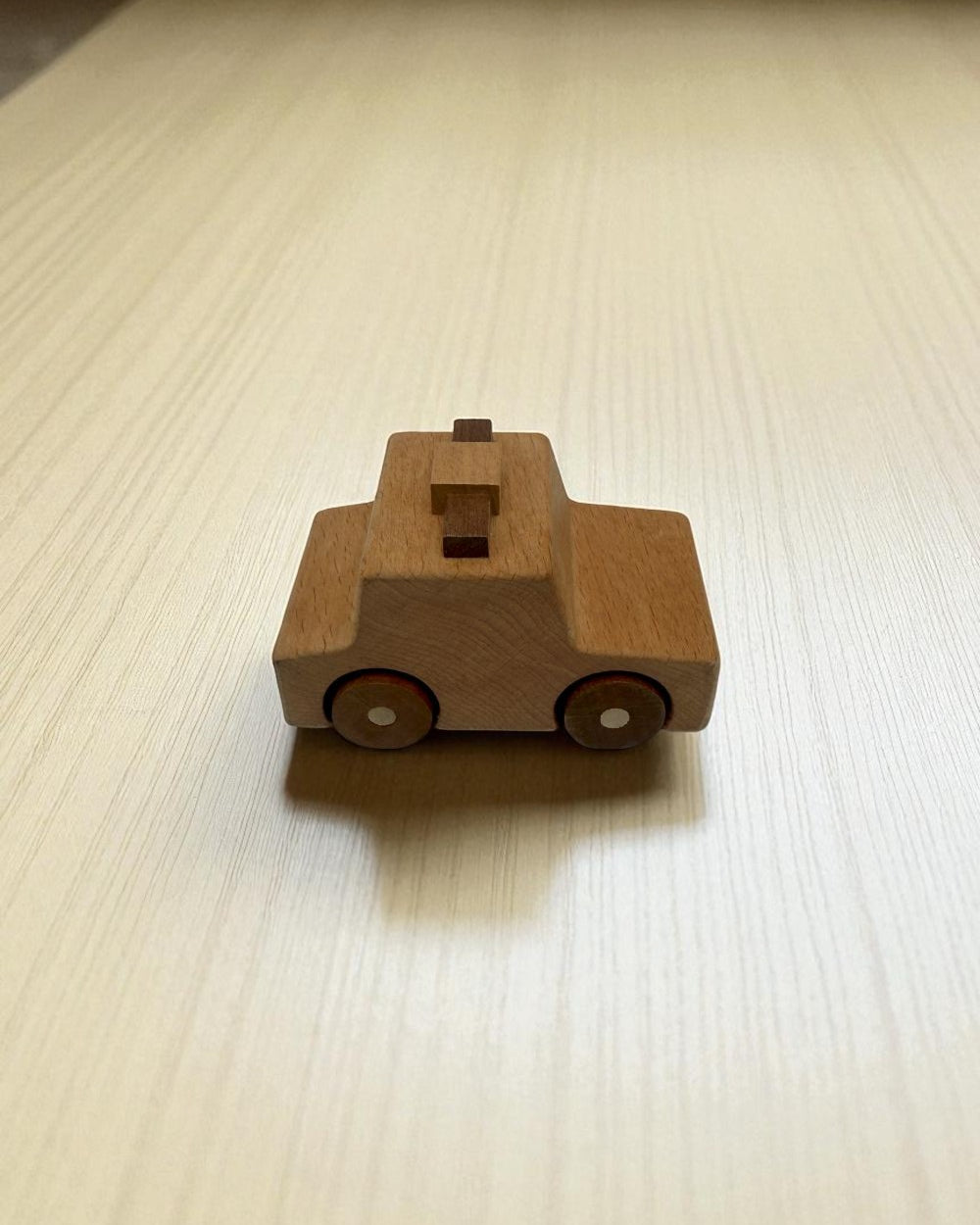 Emergency vehicle wooden toy set four vehicles beech wood rolling wheels community helper play