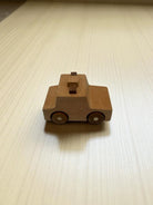 Emergency vehicle wooden toy set four vehicles beech wood rolling wheels community helper play