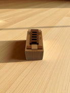 Solid wood vehicle collection four emergency vehicles ambulance police fire excavator natural finish