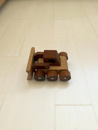 Wooden toy vehicles emergency collection ambulance police fire truck excavator hand assembled quality