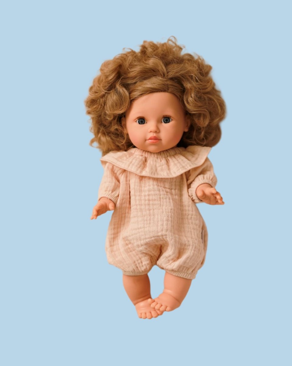 Baby doll romper with easy-dress design