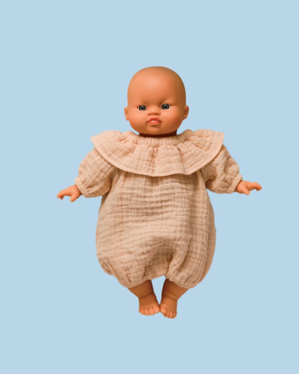 Peter Pan collar doll clothes with button closure