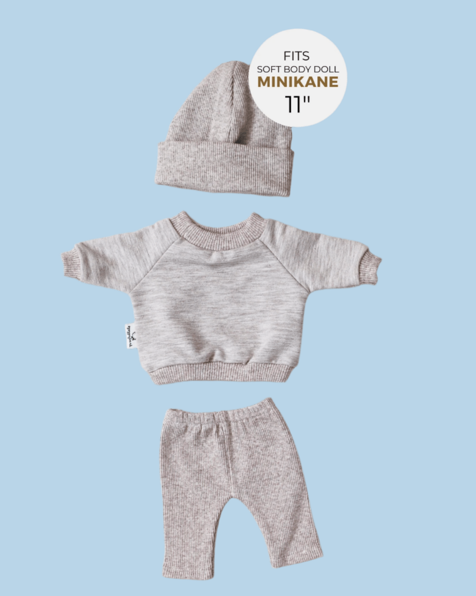 Winter celebration baby doll outfits with scarves