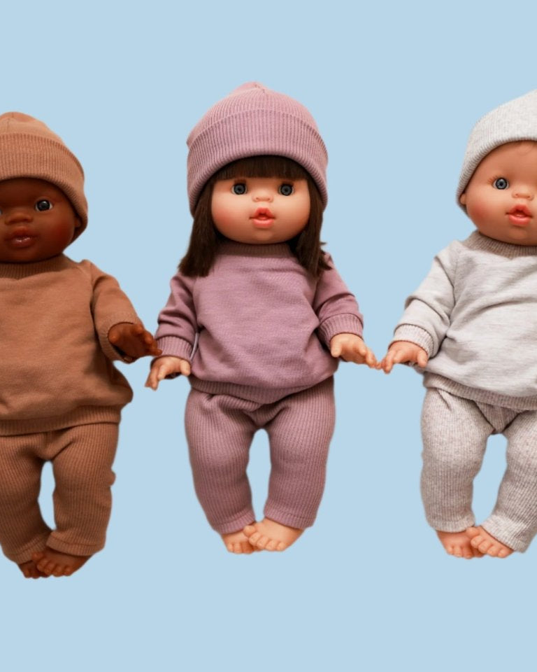 Winter wonderland baby doll fashion set