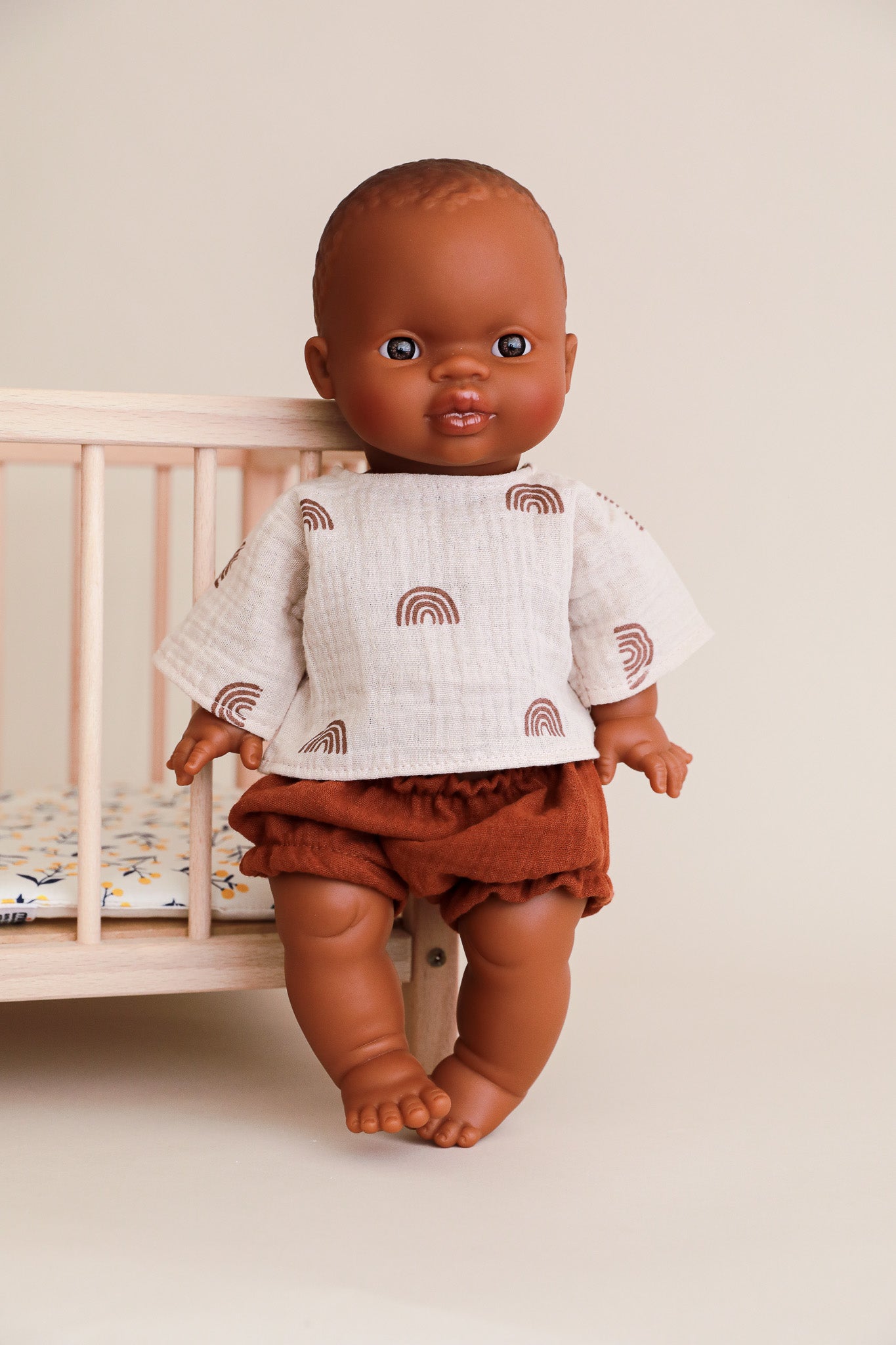 Minikane Doll Clothes | 2-Piece Doll Outfit - Retro Rainbows