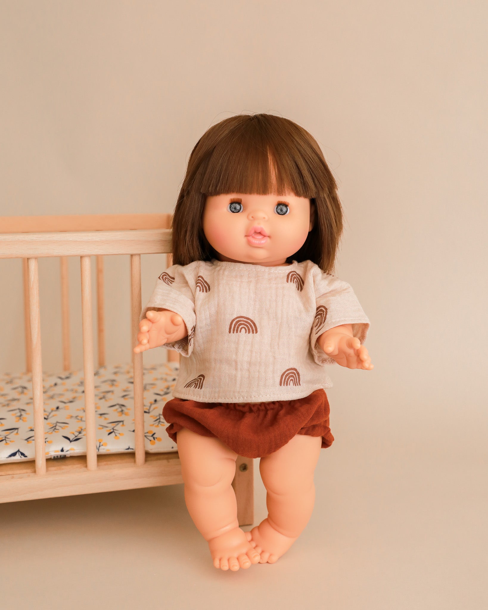 Minikane Doll Clothes | 2-Piece Doll Outfit - Retro Rainbows