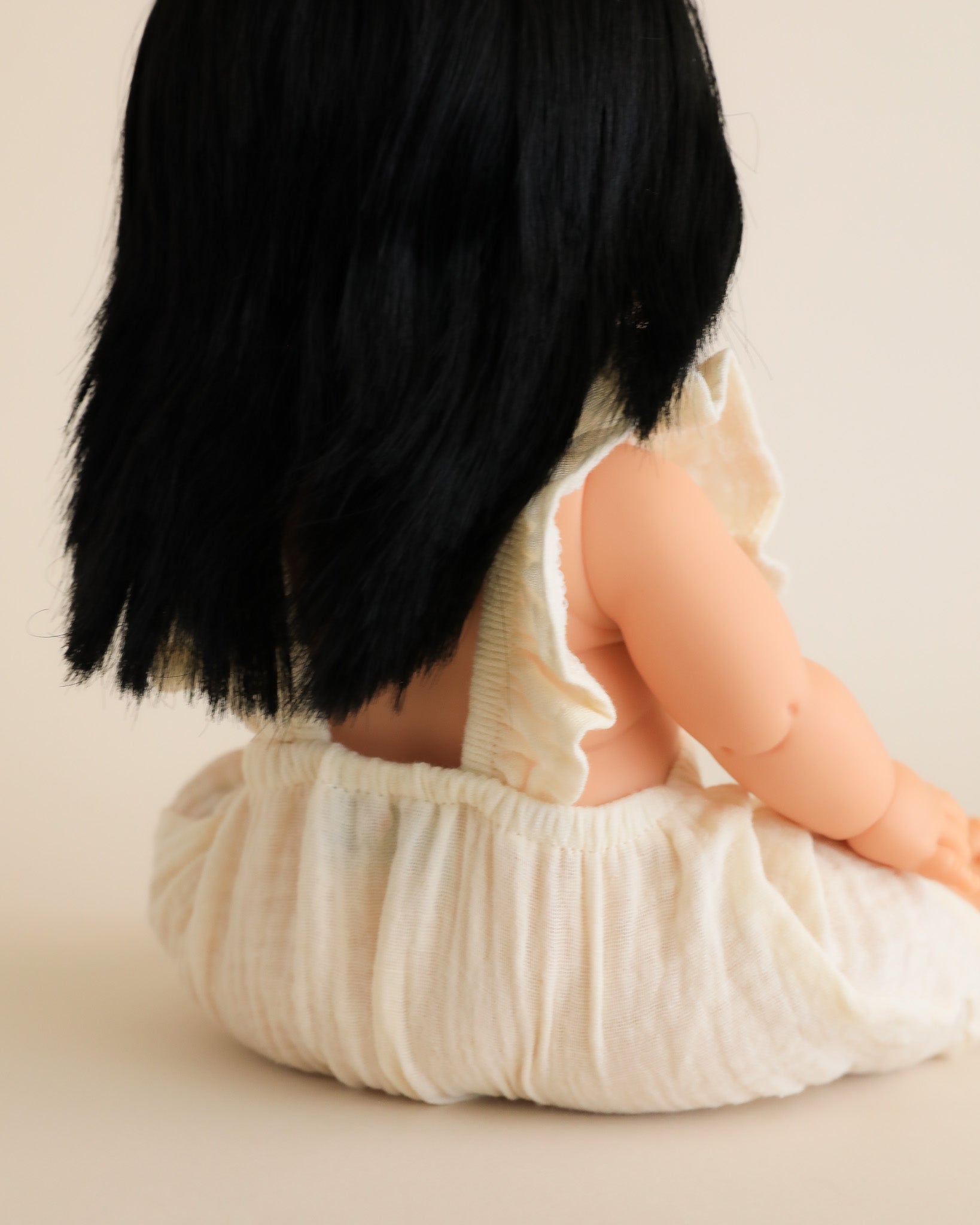 Minikane Doll Clothes | Doll Muslin Jumpsuit - White