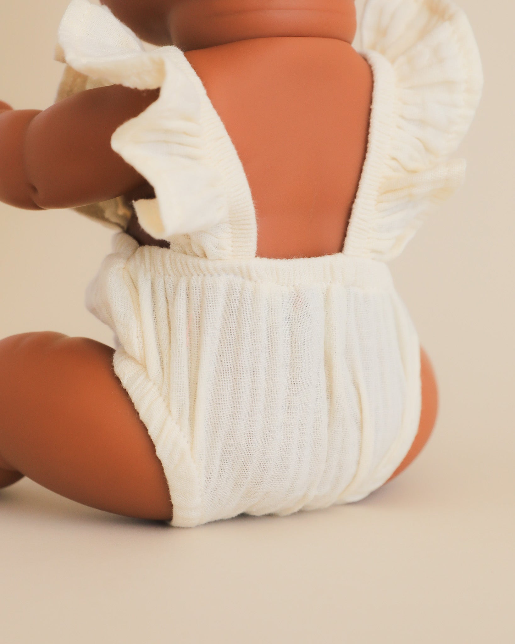 Minikane Doll Clothes | Doll Muslin Romper - White