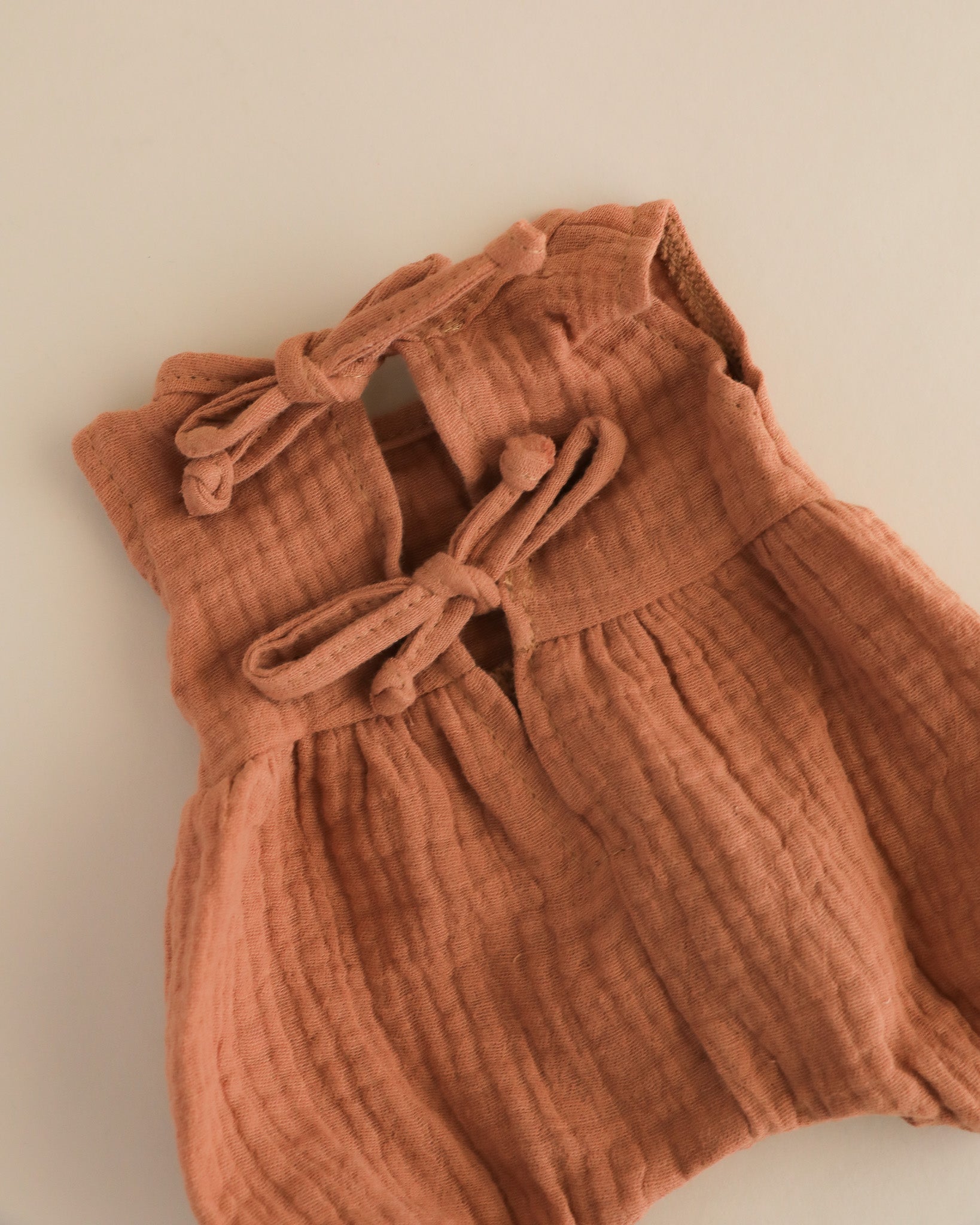 Minikane Doll Clothes | Doll Retro Muslin Romper - Brown
