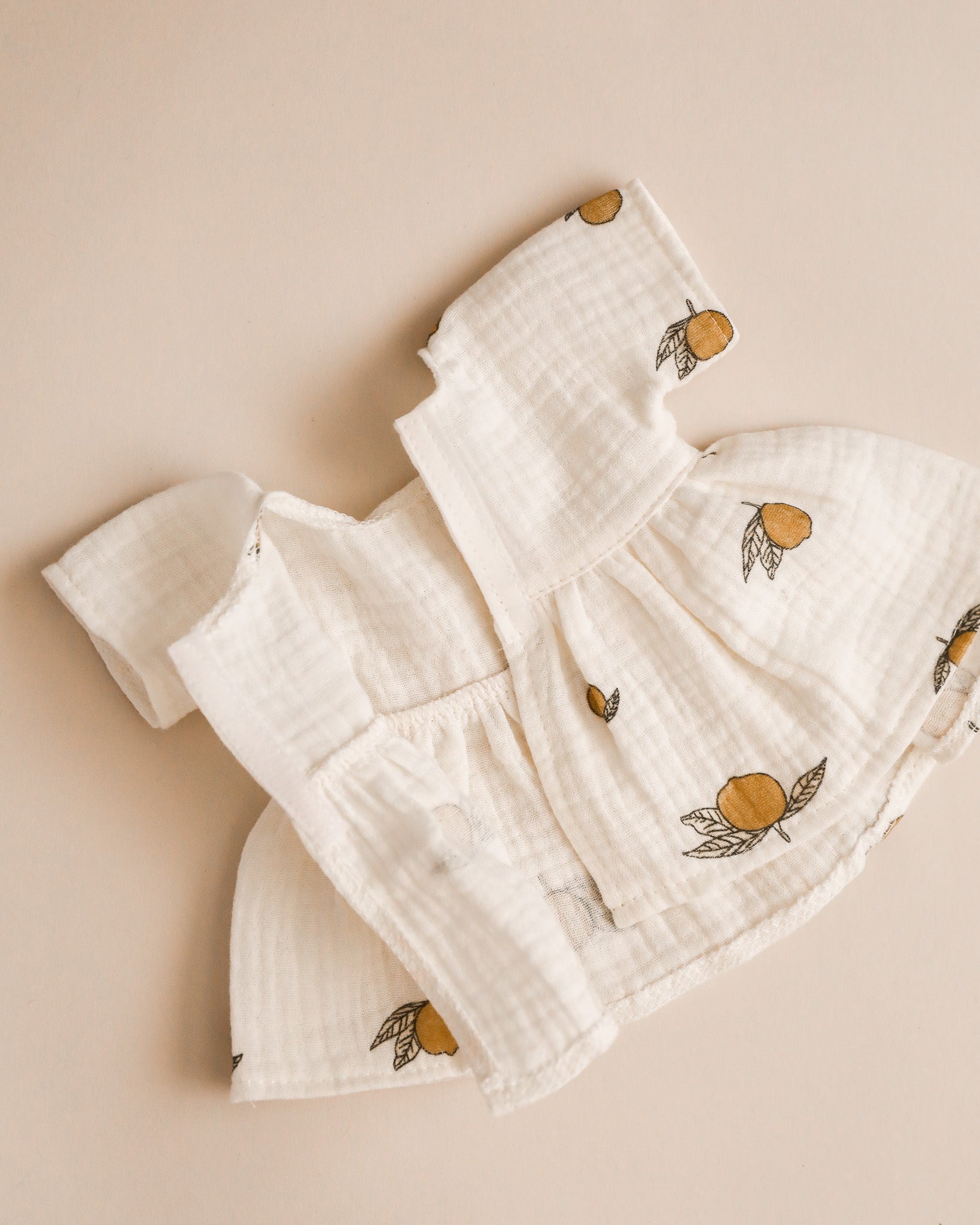 Minikane Doll Clothes | Doll Muslin Dress - Lemon