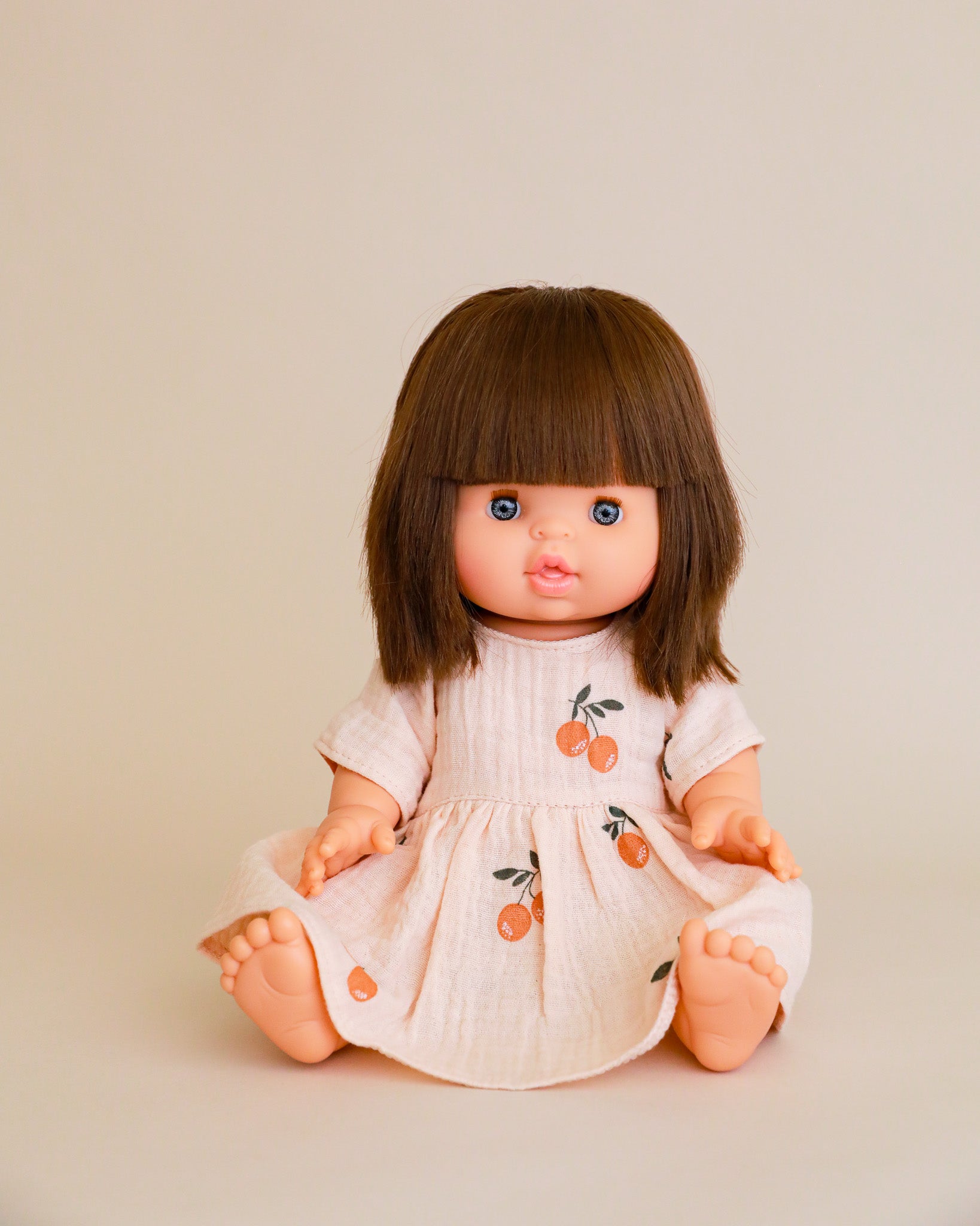 Minikane Doll Clothes | Doll Muslin Dress - Peaches