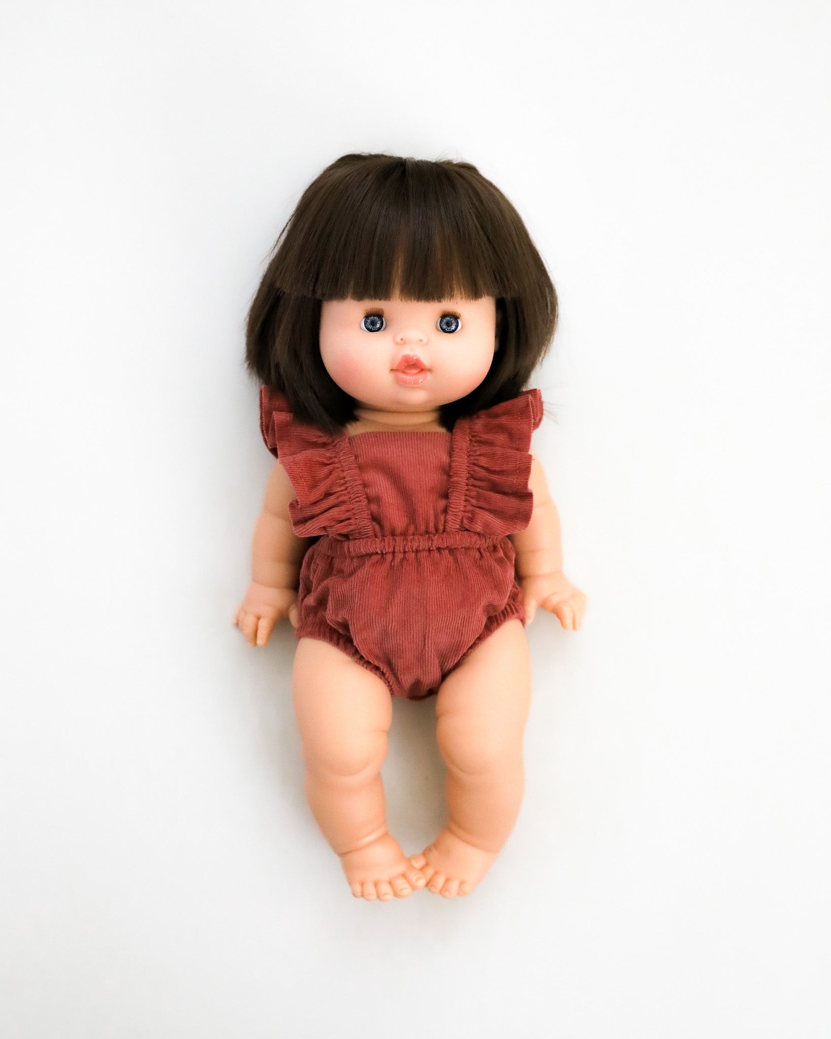 Minikane Doll Clothes | Doll Retro Romper - Marsala