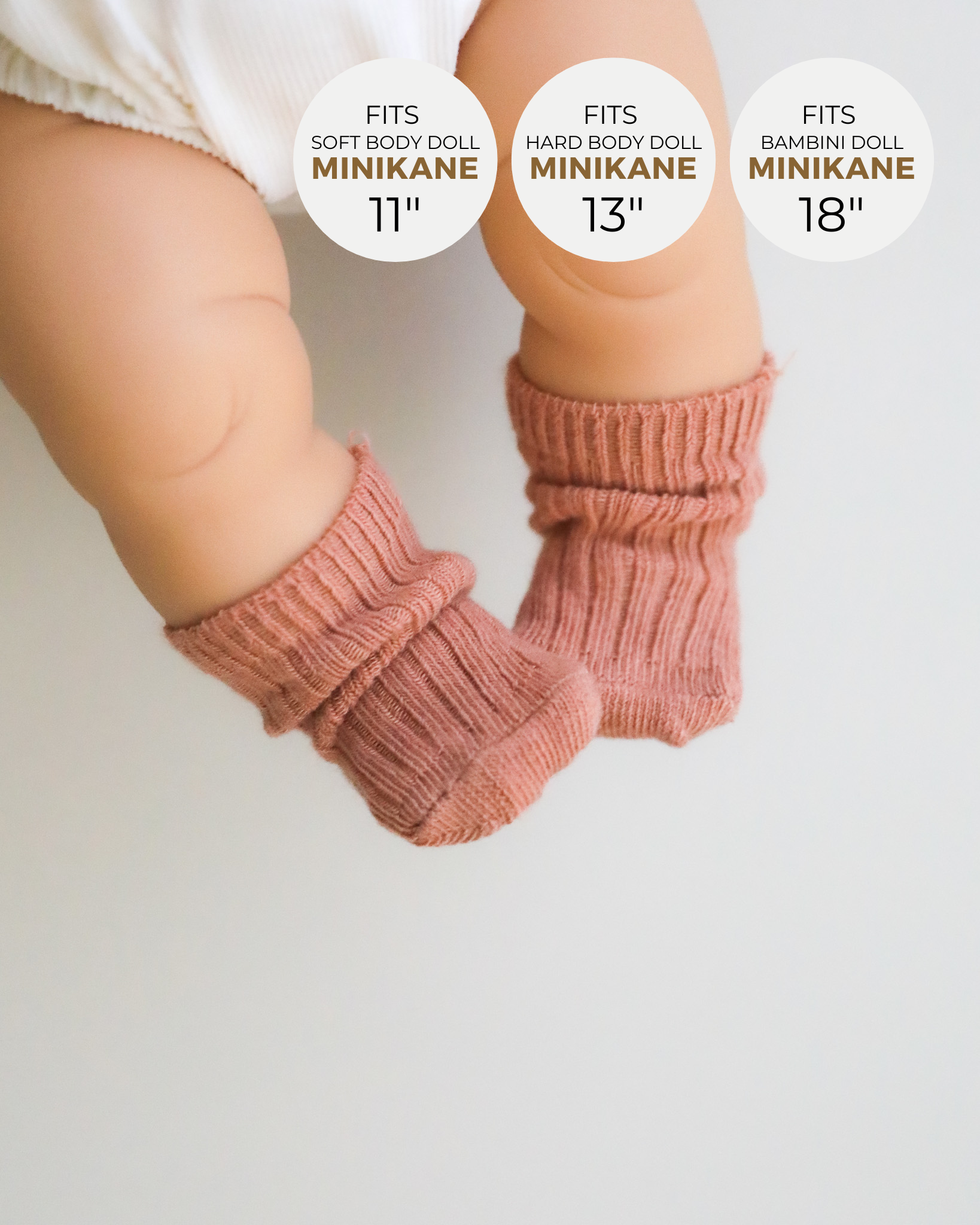 Minikane Doll Clothes | Doll Socks - Orchid