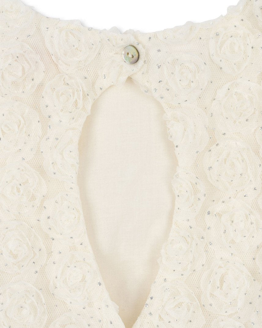 girl wedding dress with one button