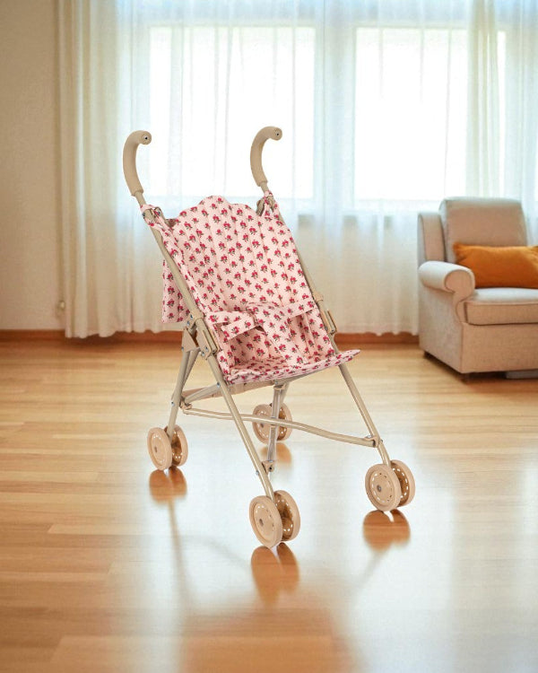 Professional-grade double-wheel system on champagne metal frame showing smooth rolling capability and stability features