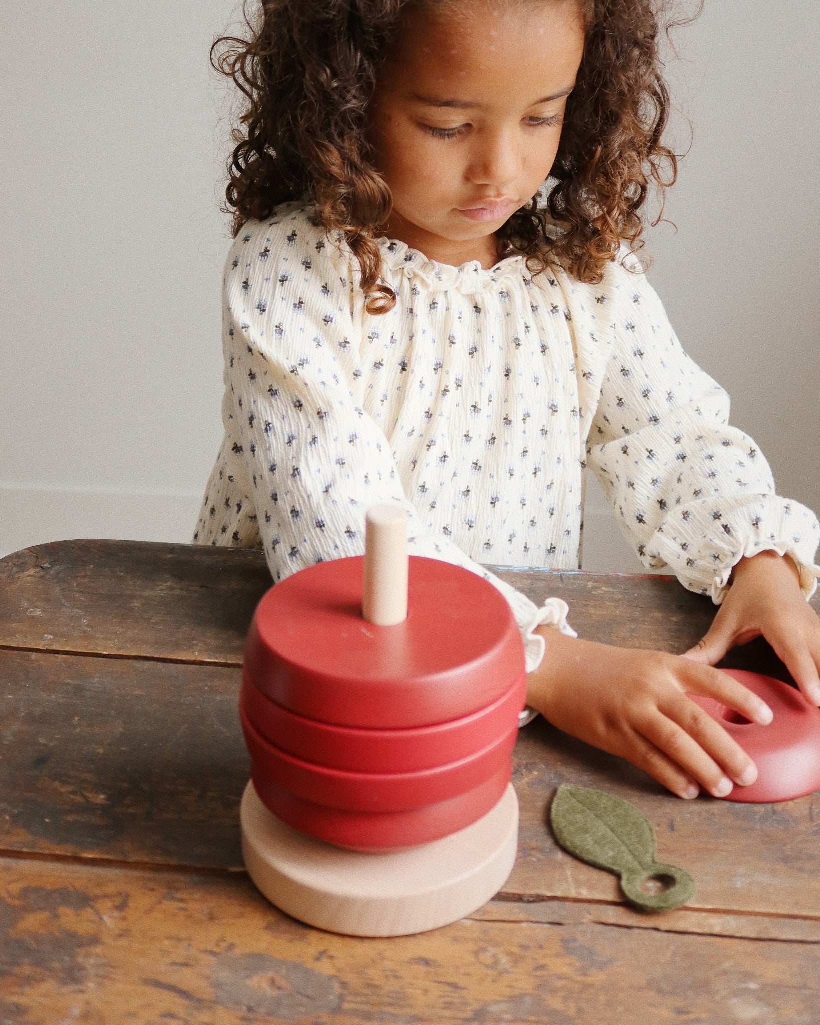 Wooden Apple Stacking Toy