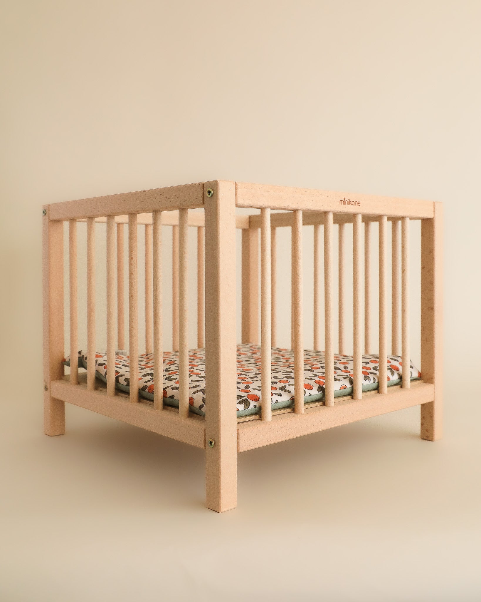 Minikane Doll Furniture | Wooden Doll Playpen - Orange