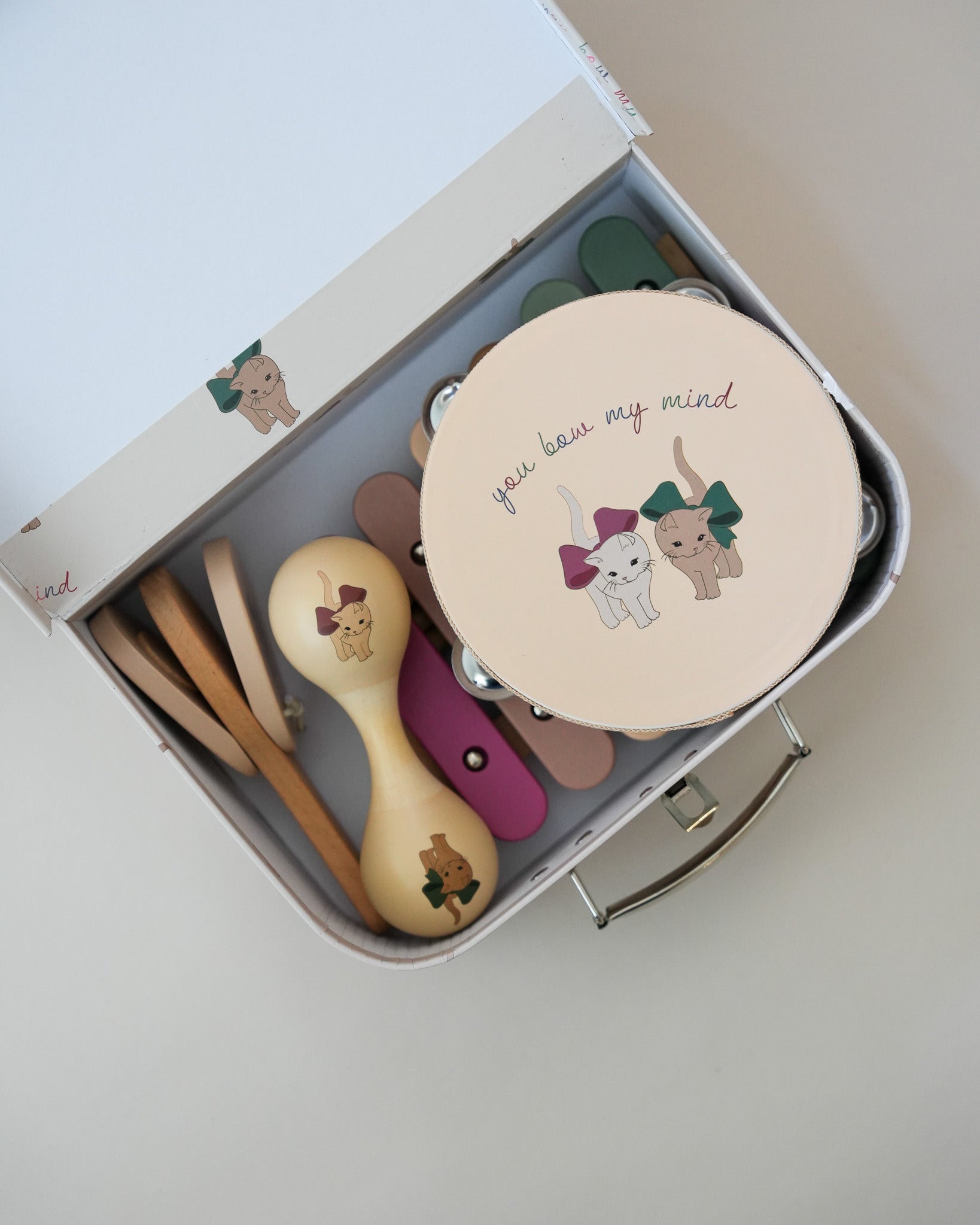 Wooden Music Play Set - Bow Kitty