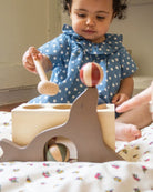 wooden ball run, hammer toy, wooden toys, montessori toys