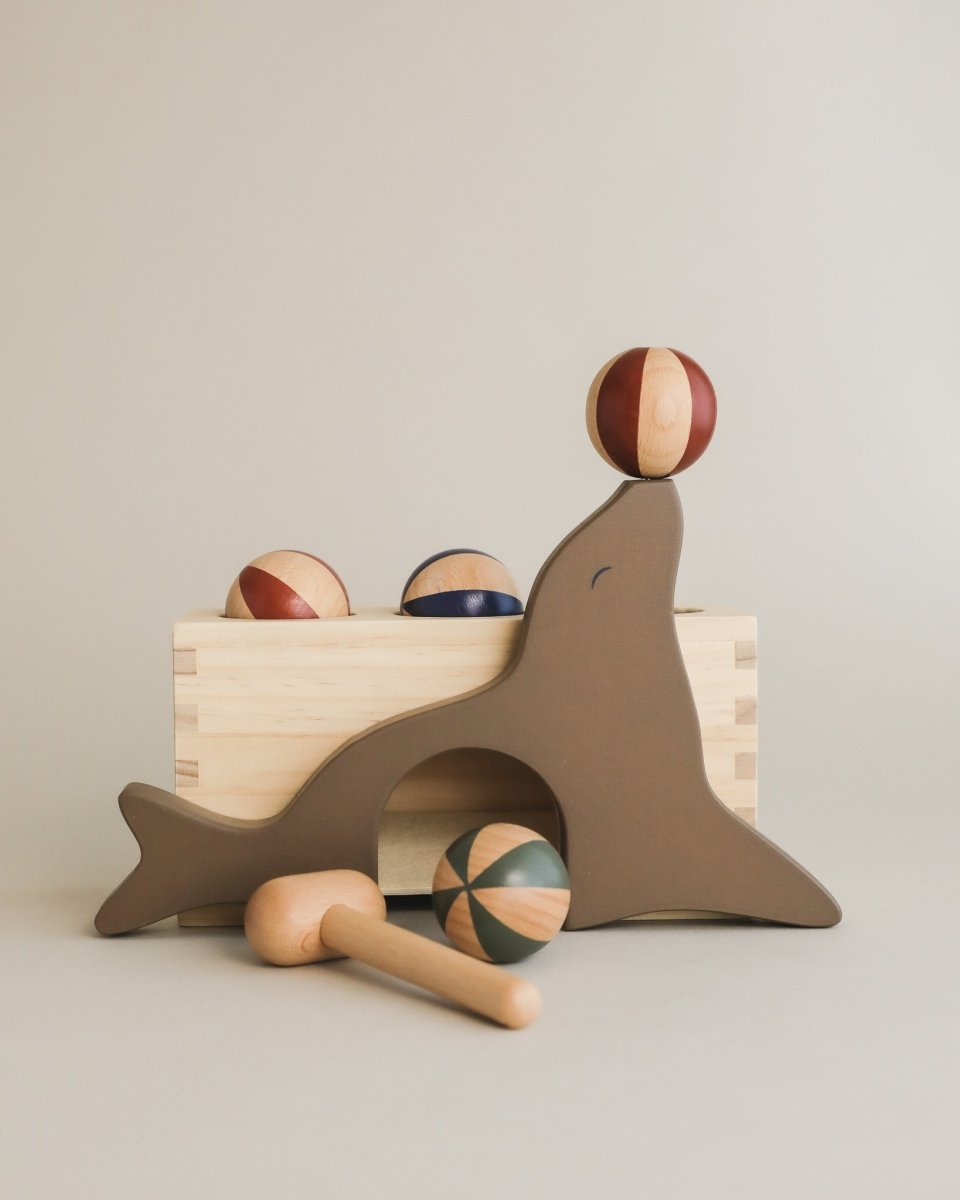 wooden ball run, hammer toy, wooden toys, montessori toys