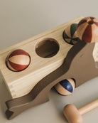 wooden ball run, hammer toy, wooden toys, montessori toys