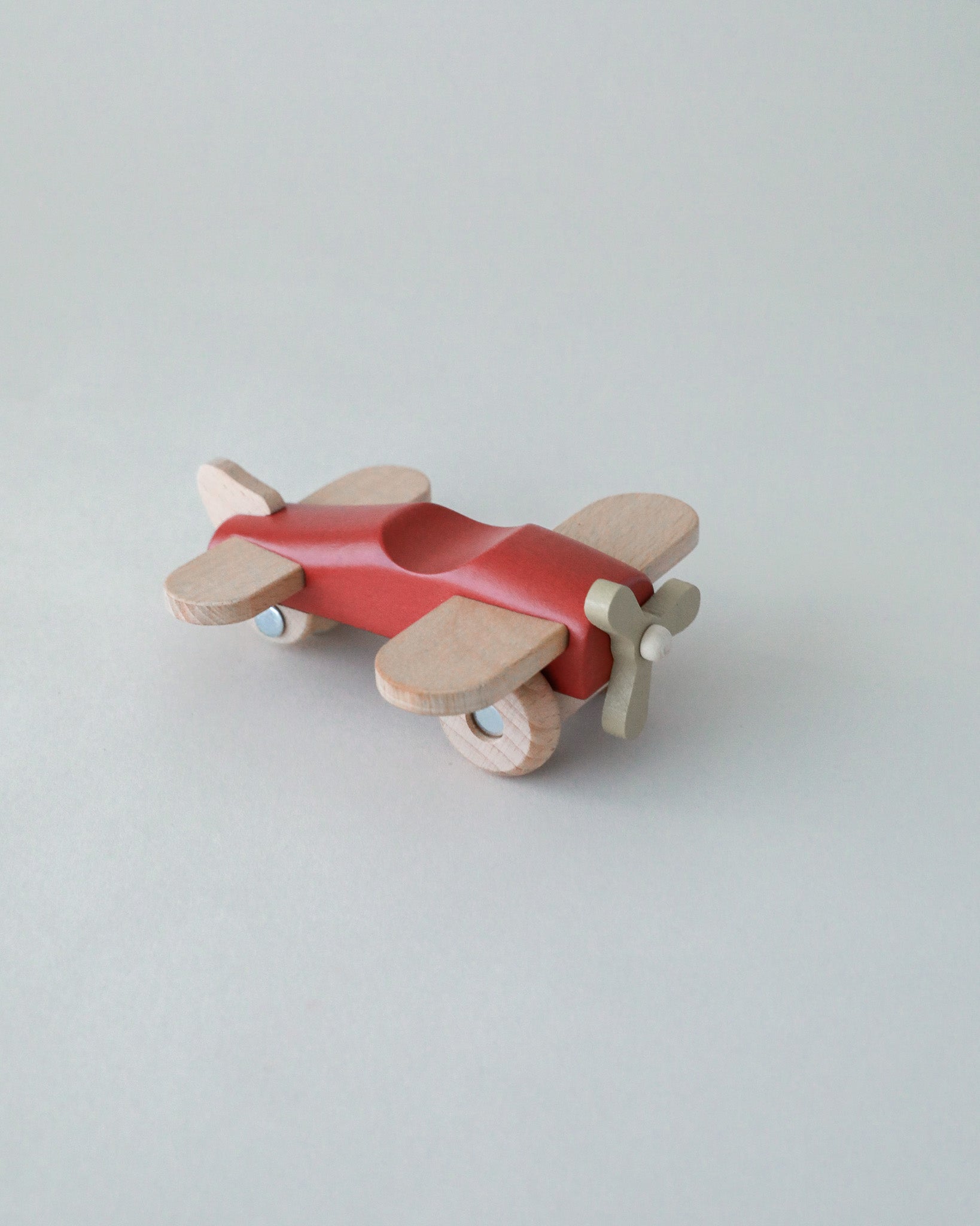 Wooden Toy Airplane - Red