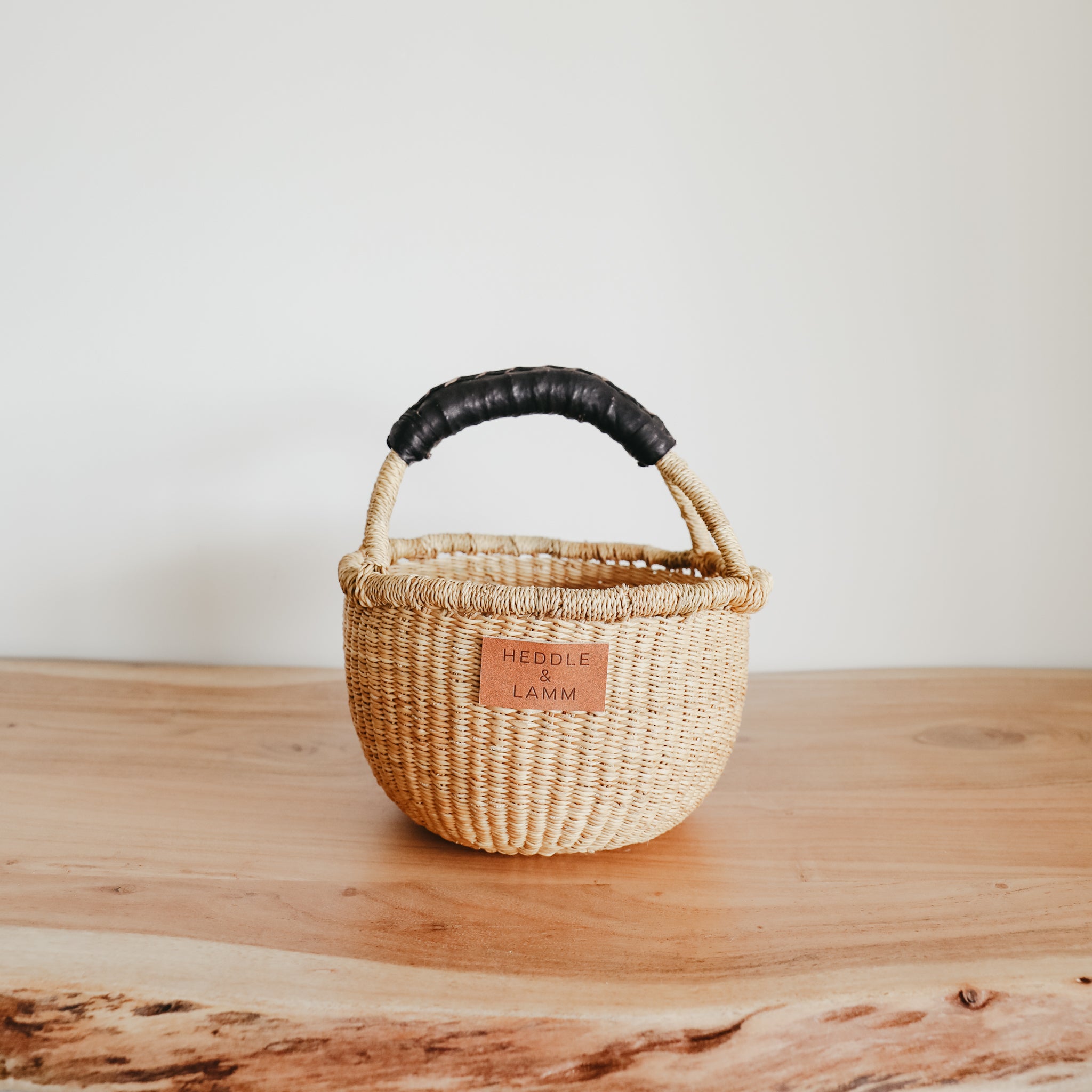 Small Bolga Basket - Black Handle