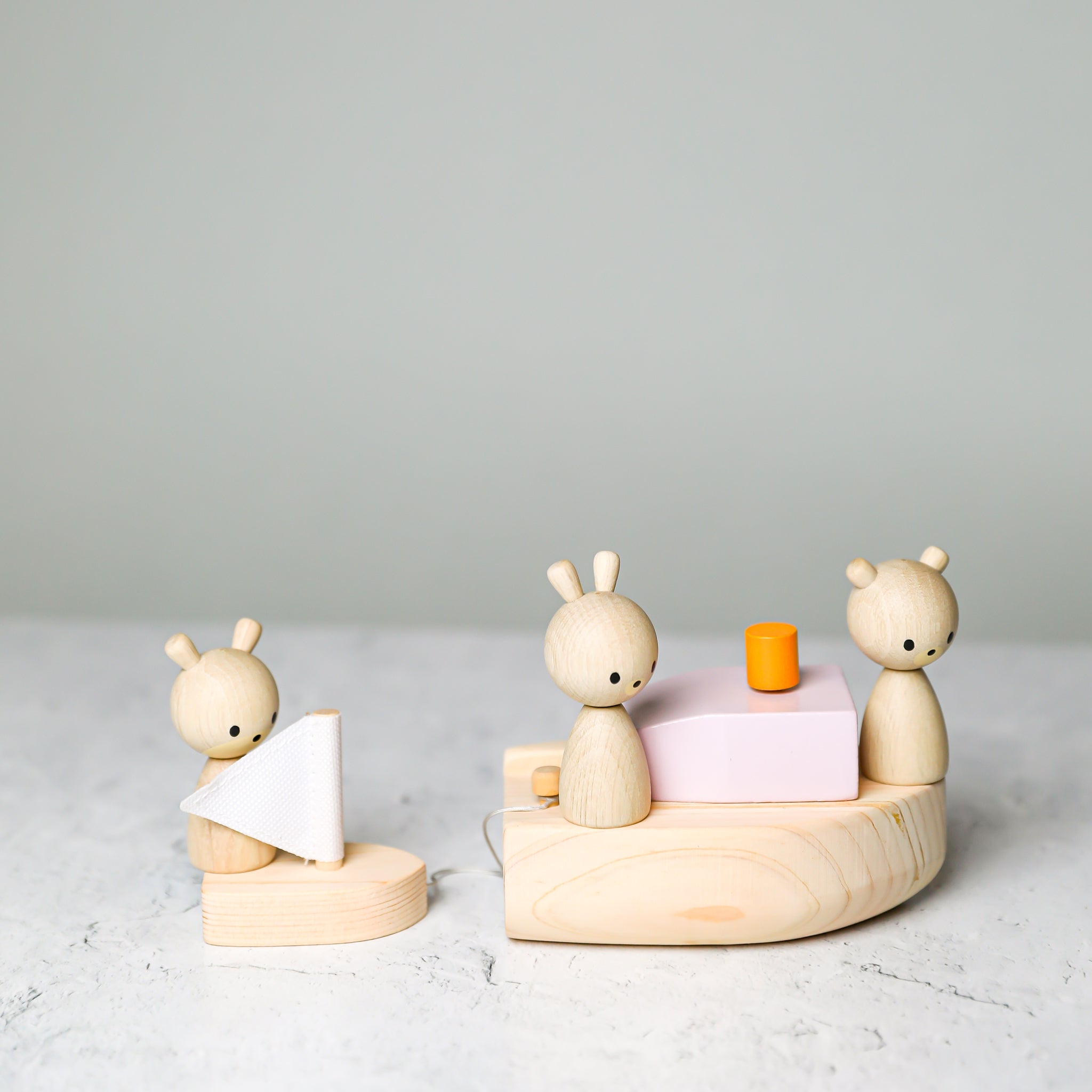 Wooden Wind-up Bath Boat by Kiko+ & gg*