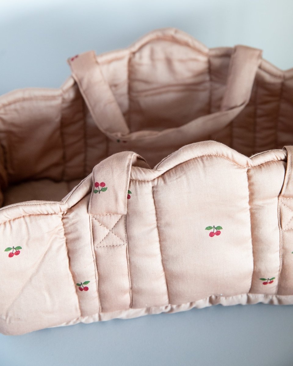 Essential doll accessories: miniature baby bassinet with soft bedding