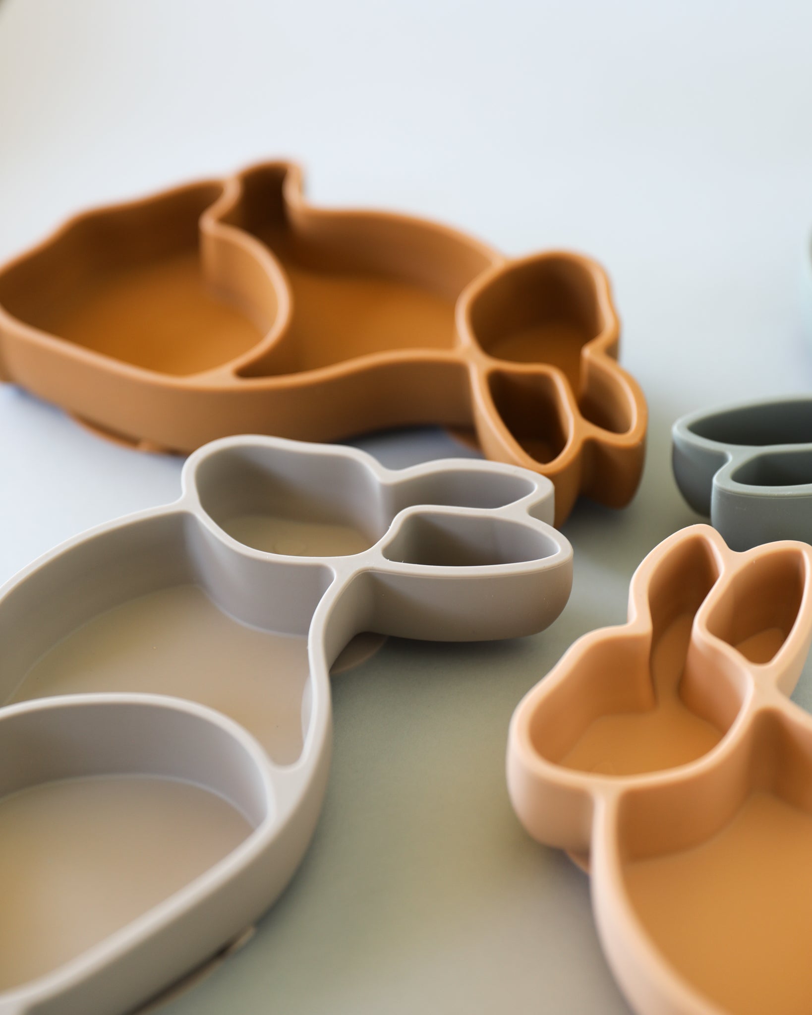 Bunny Silicone Bowl - Warm Grey