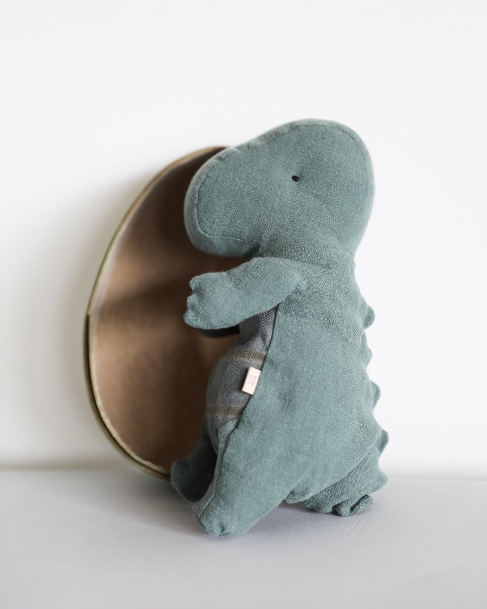 Maileg | Gantosaurus in Egg, Small - Dark Petrol