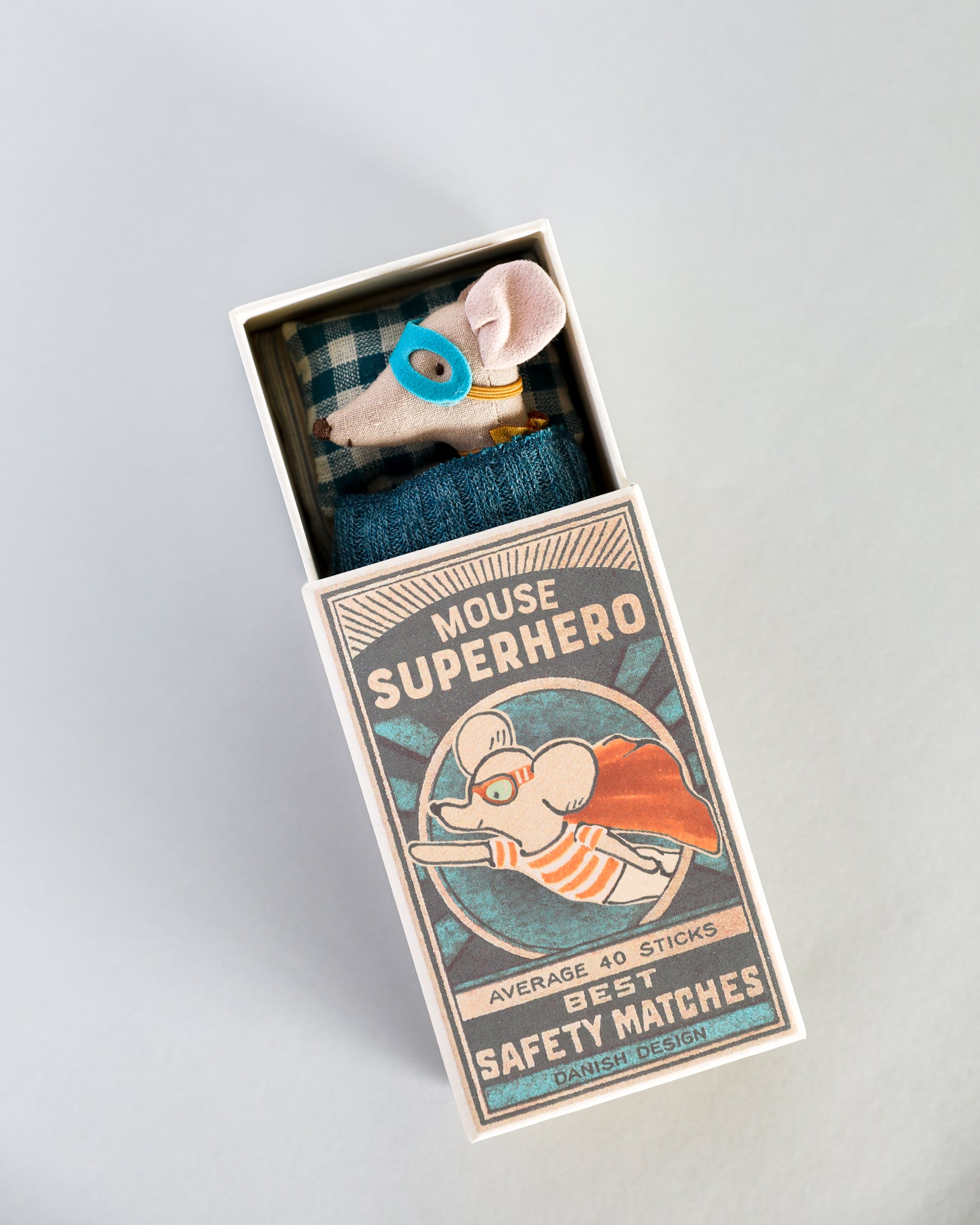 Maileg | Superhero Mouse - Little Brother in Box