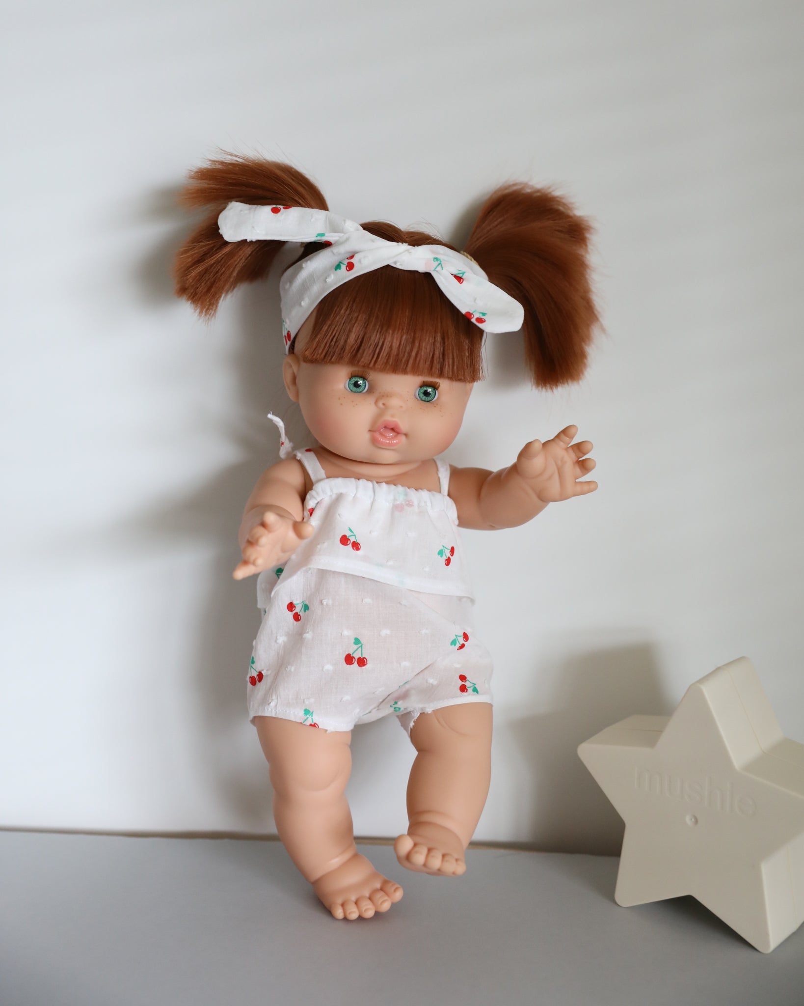 Minikane Doll Clothes | Cherry Romper with Headband