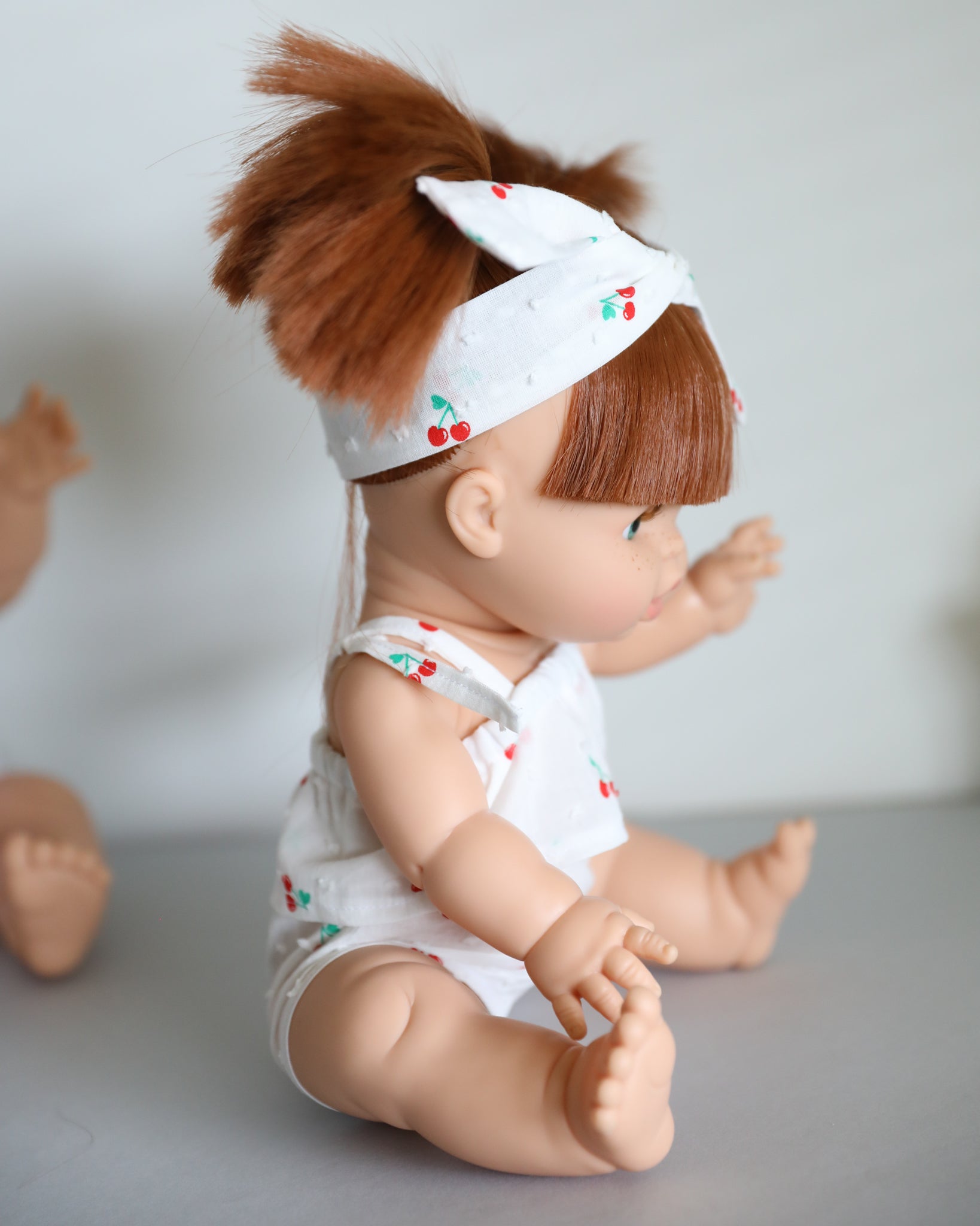 Minikane Doll Clothes | Cherry Romper with Headband