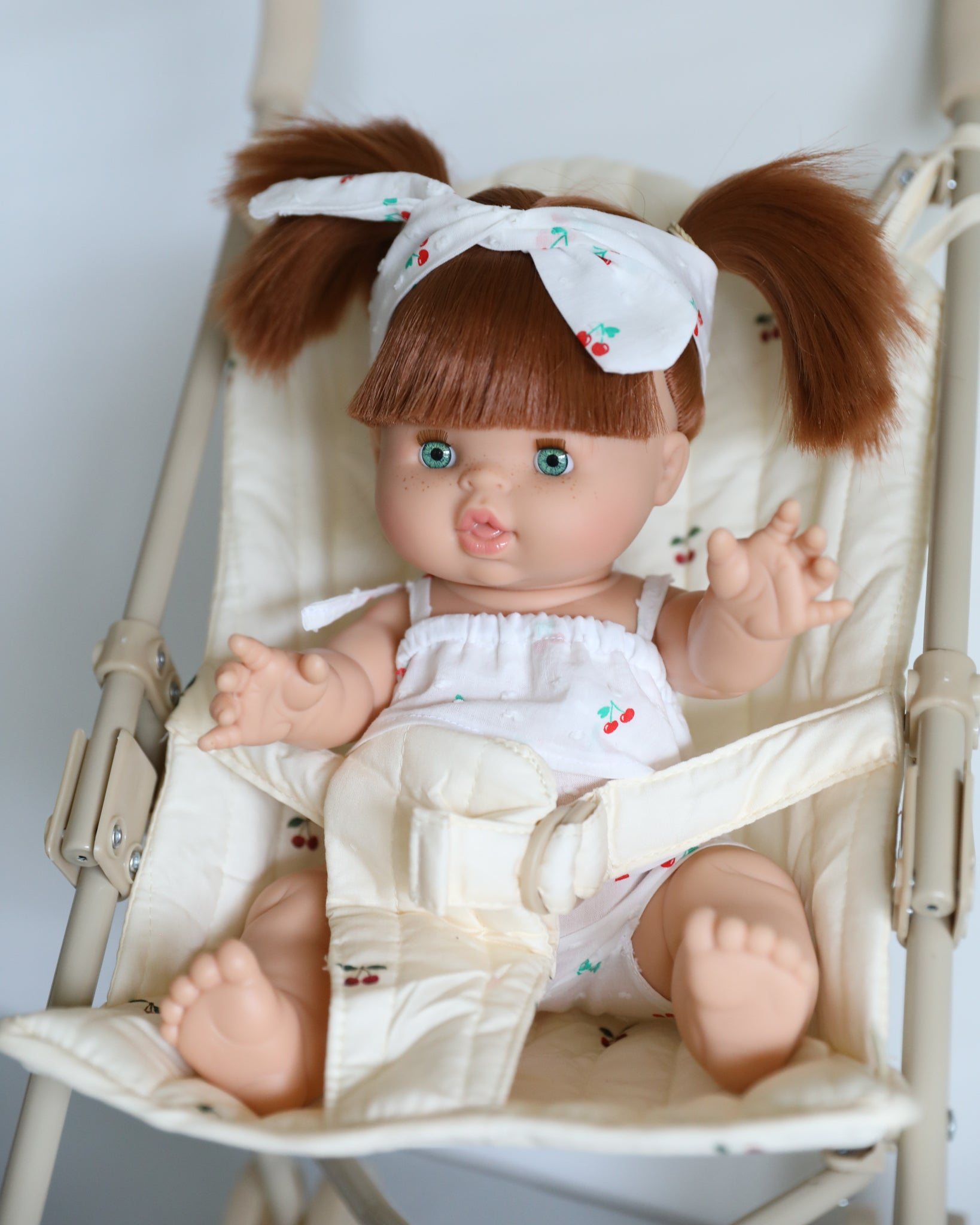 Minikane Doll Clothes | Cherry Romper with Headband