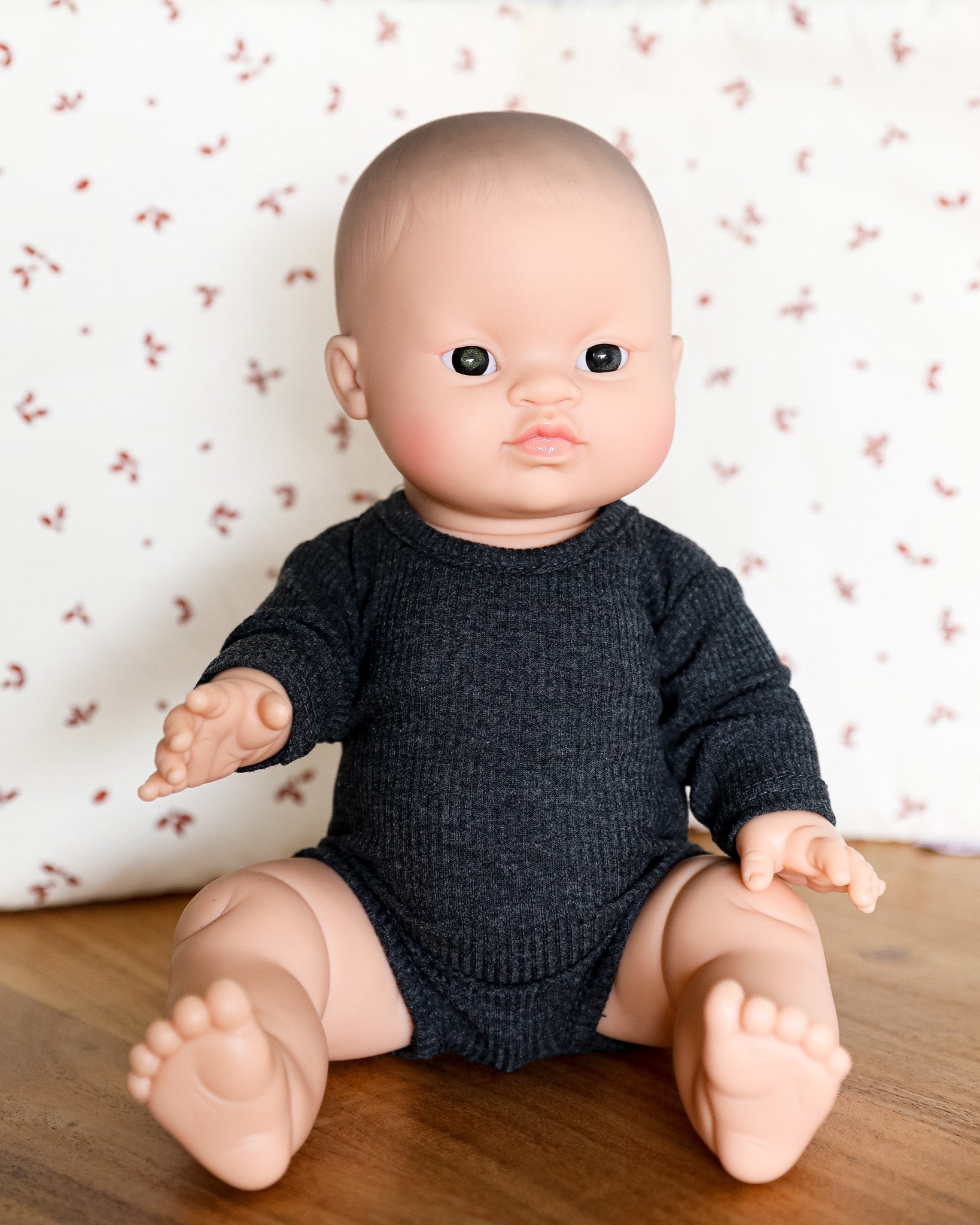 Minikane Doll Clothes | Baby Doll Bodysuit (Grey)