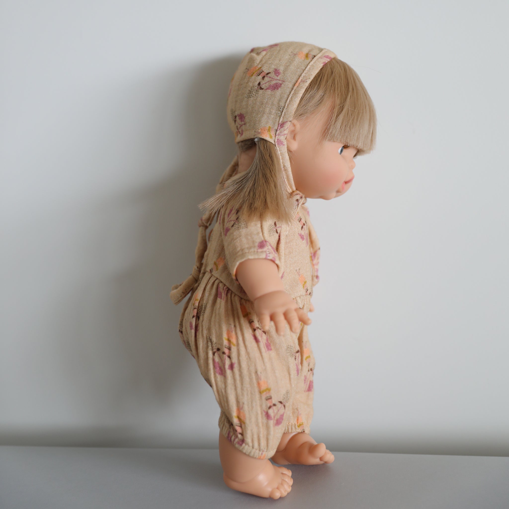 Minikane Doll Clothes - Flower Romper with Bonnet