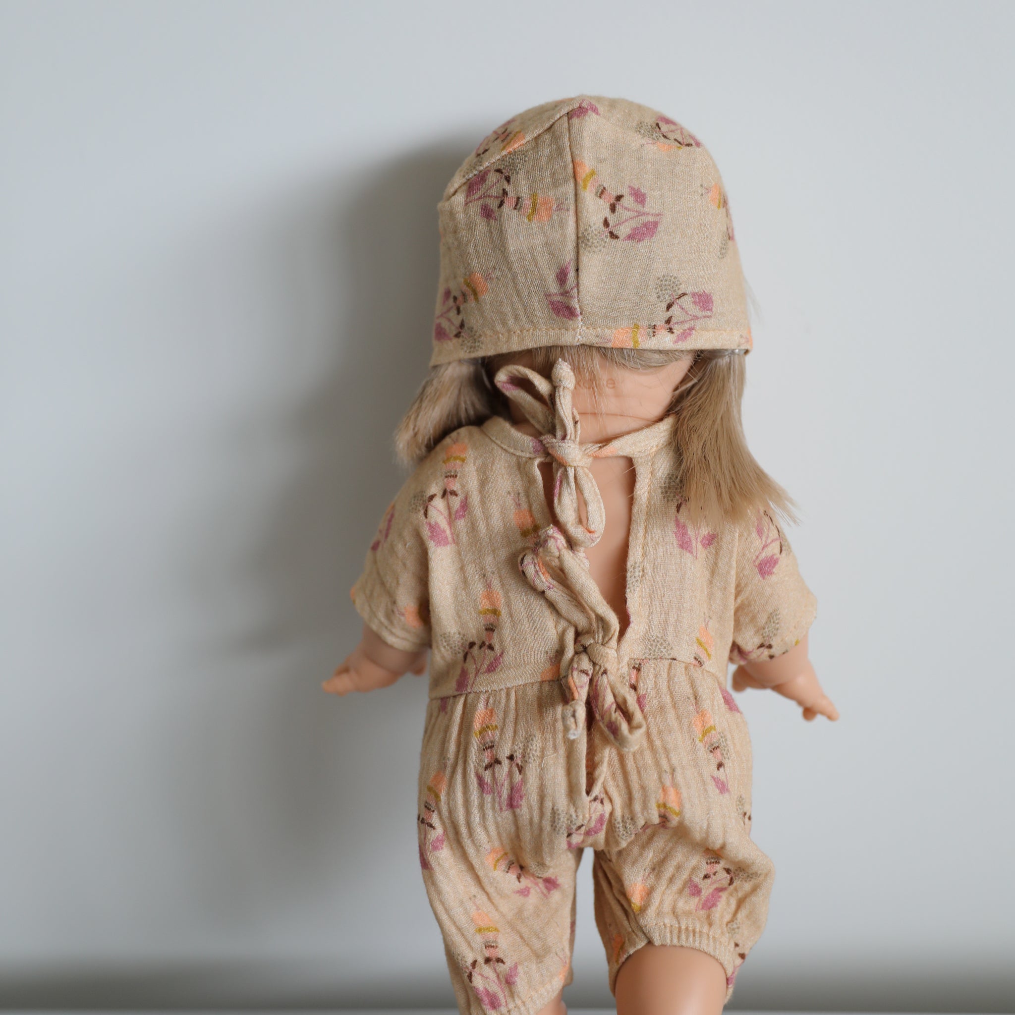 Minikane Doll Clothes - Flower Romper with Bonnet