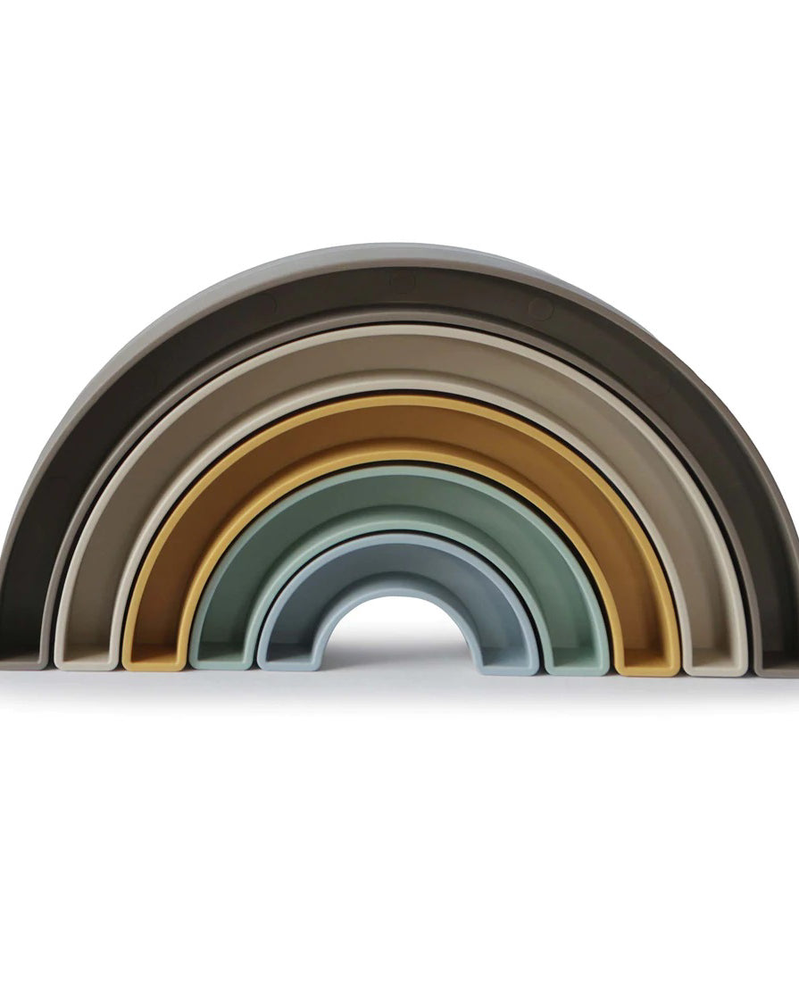 Mushie | Rainbow Stacking Toy