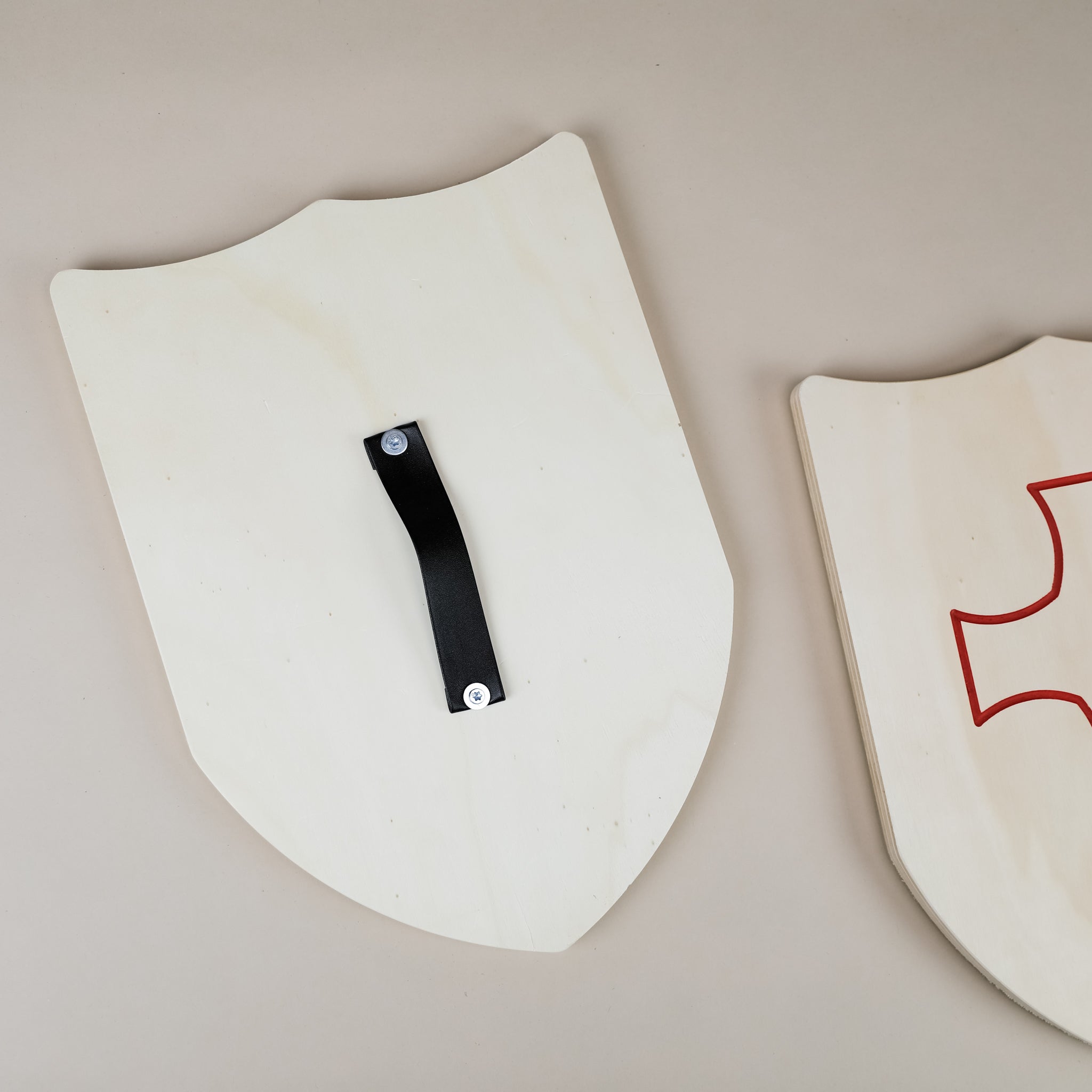 Wooden Toy Sword & Shield - Red