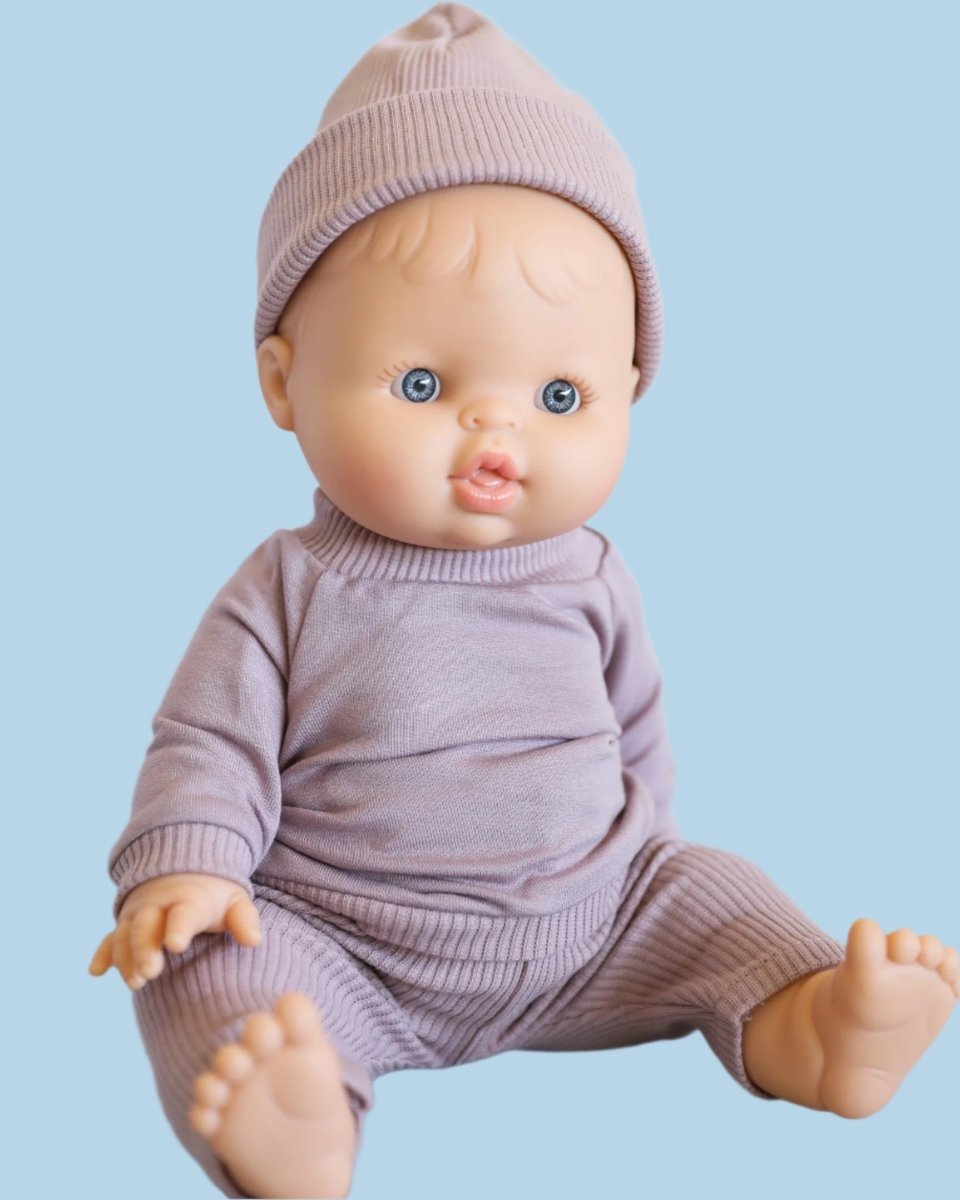 Summer camping baby doll outfits with tiny hat