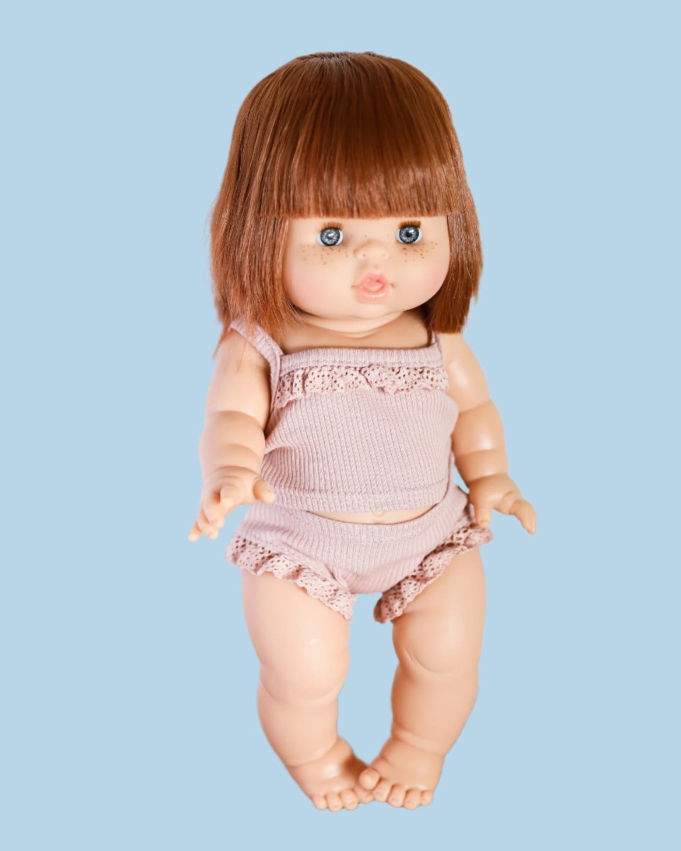 Vintage-inspired baby doll clothes with retro details