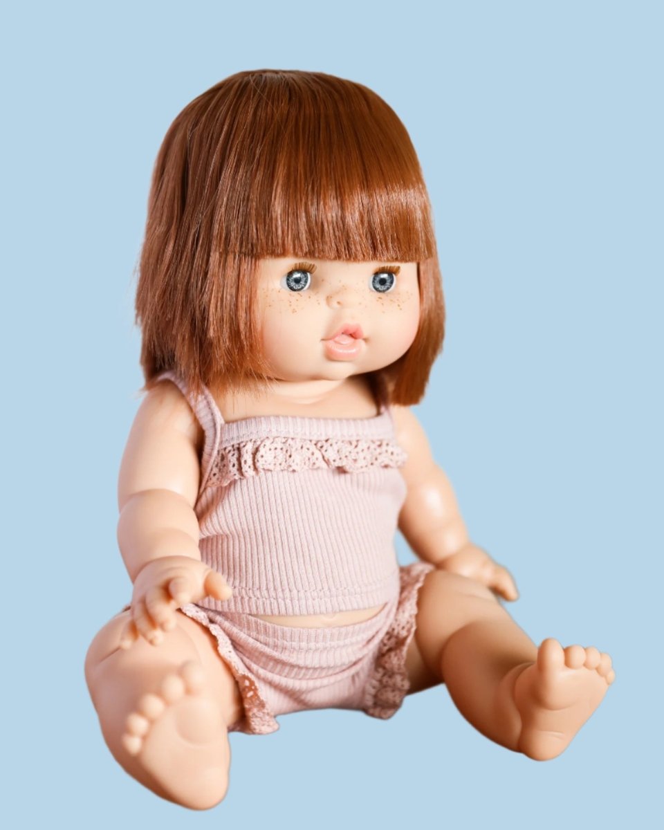 Swiss alpine baby doll fashion with embroidered trim