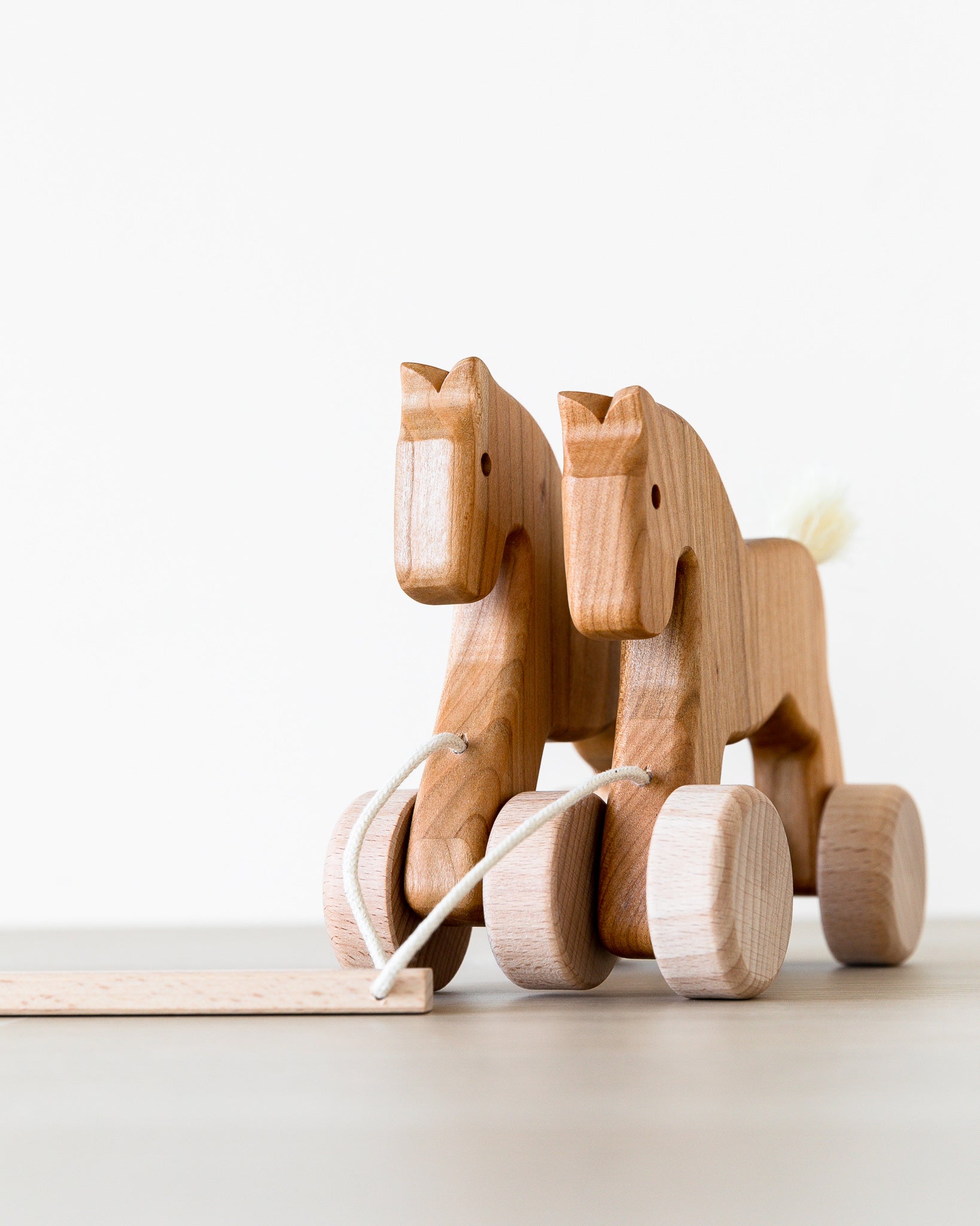 BAJO | Double Horses Wooden Pull Toy