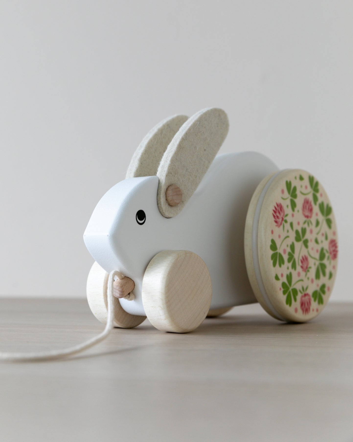 BAJO | Large Hopping Wooden Rabbit - White