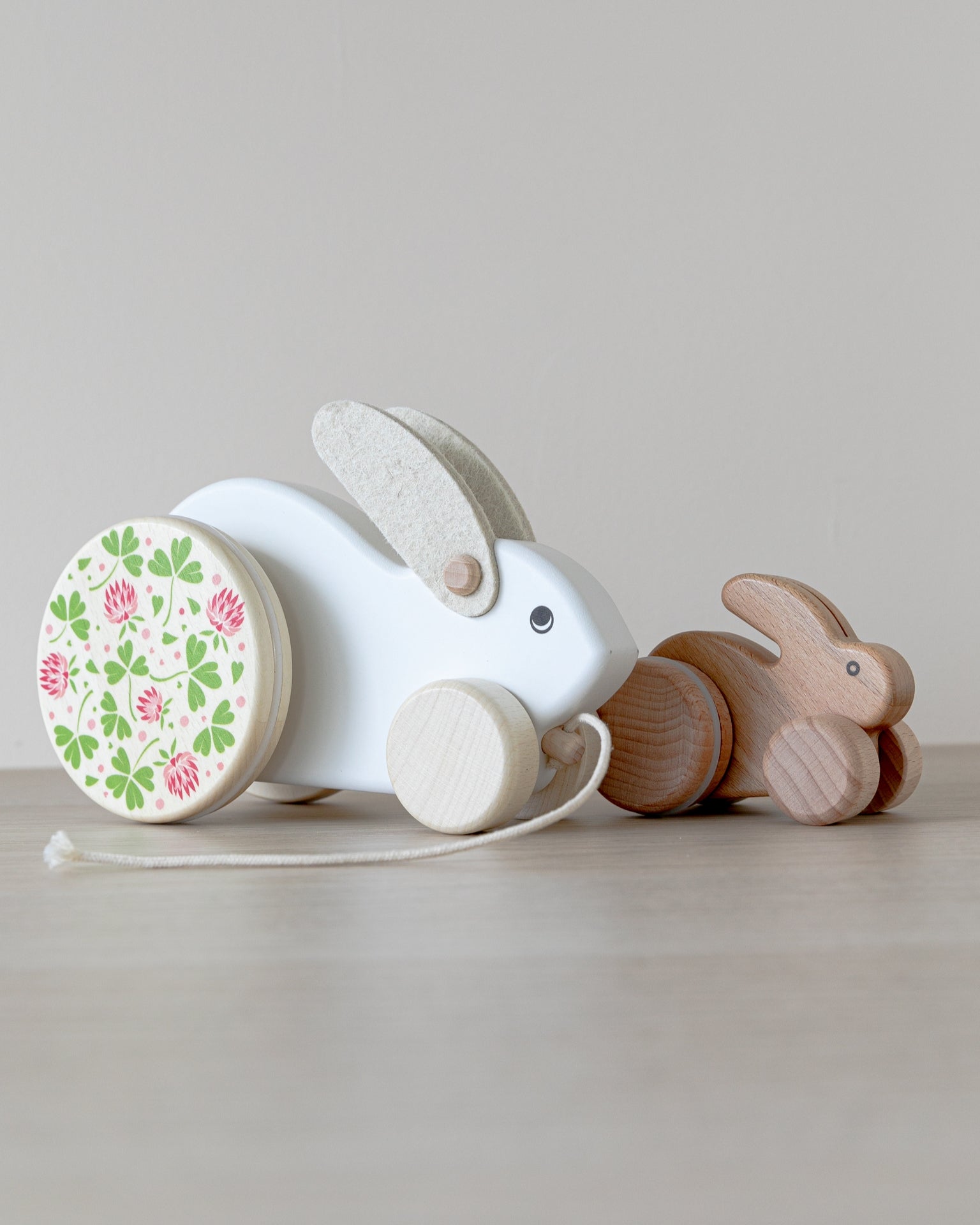 BAJO | Large Hopping Wooden Rabbit - White