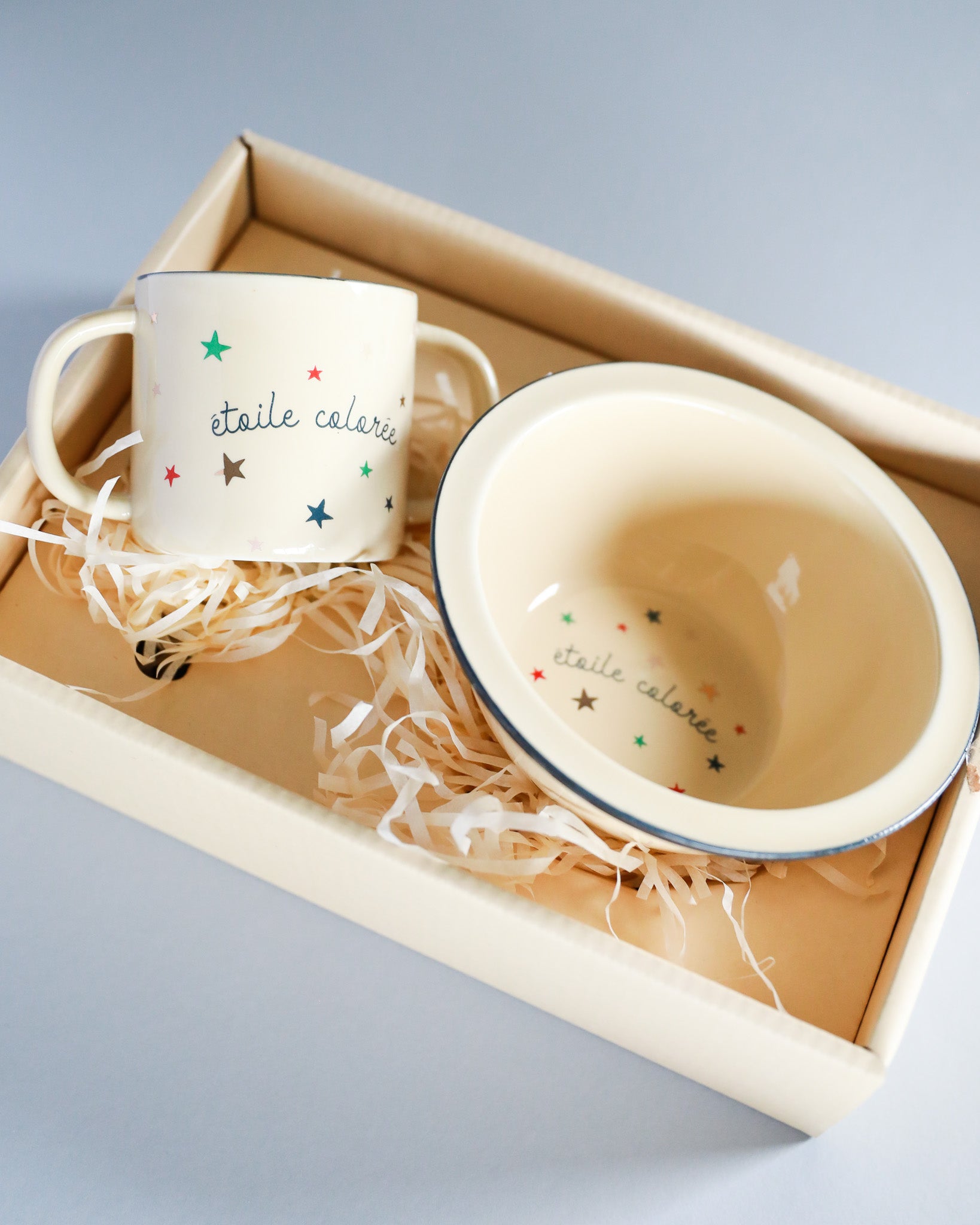 HOLIDAY EDITION Ceramic Bowl & Cup Set - Stars