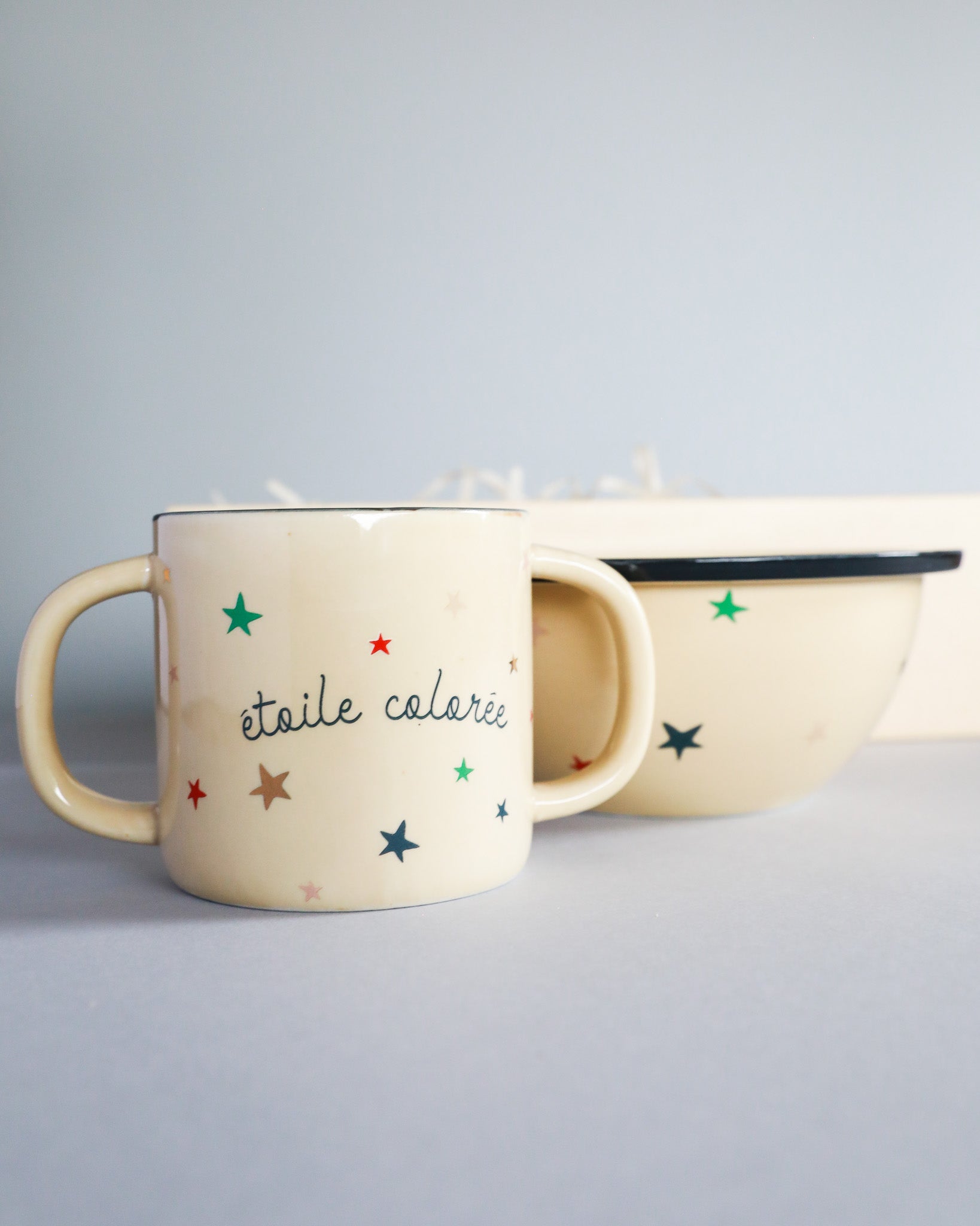HOLIDAY EDITION Ceramic Bowl & Cup Set - Stars